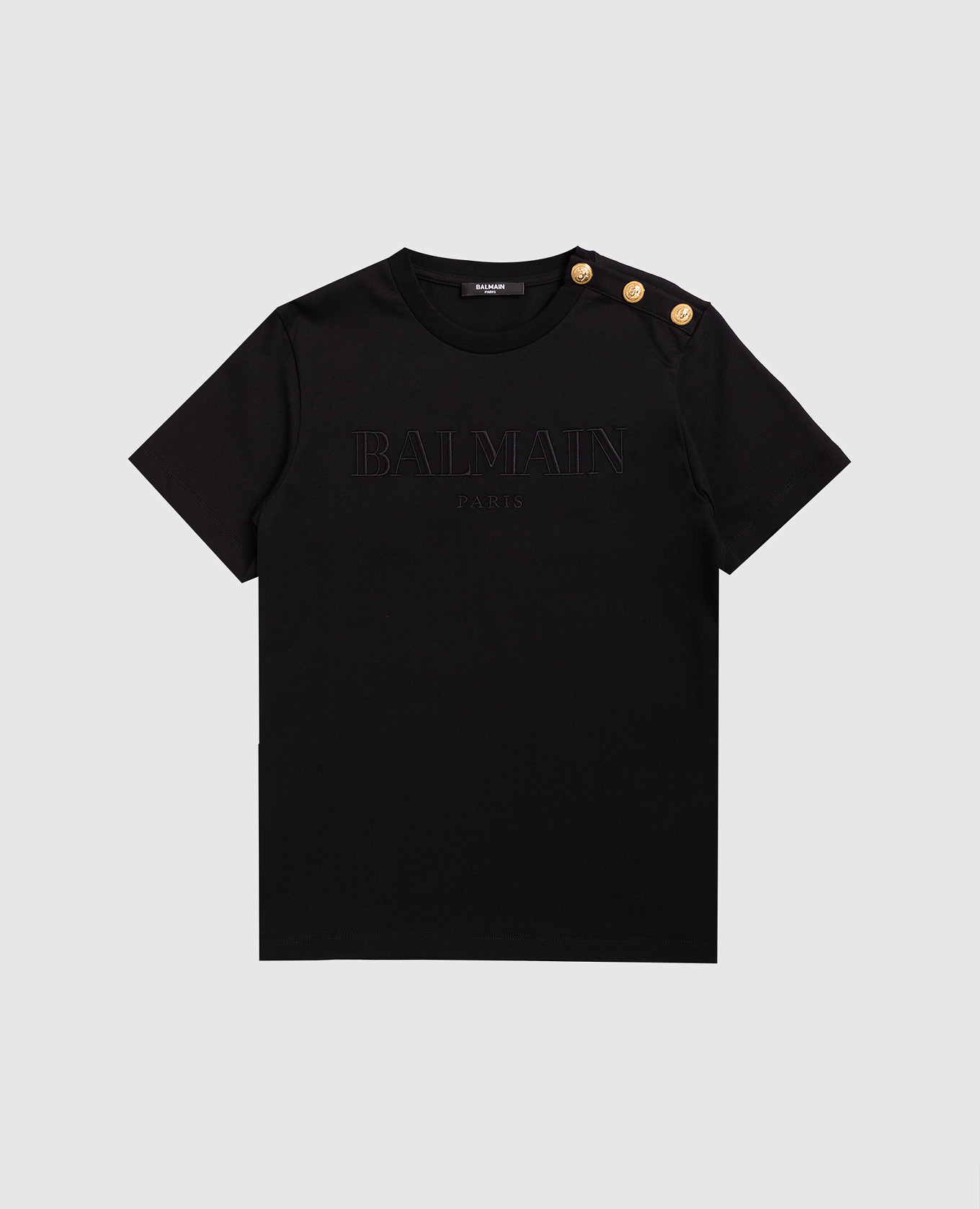 Children's black T-shirt with embroidered logo Balmain, White
Children's black T-shirt with embroidered logo Balmain, White