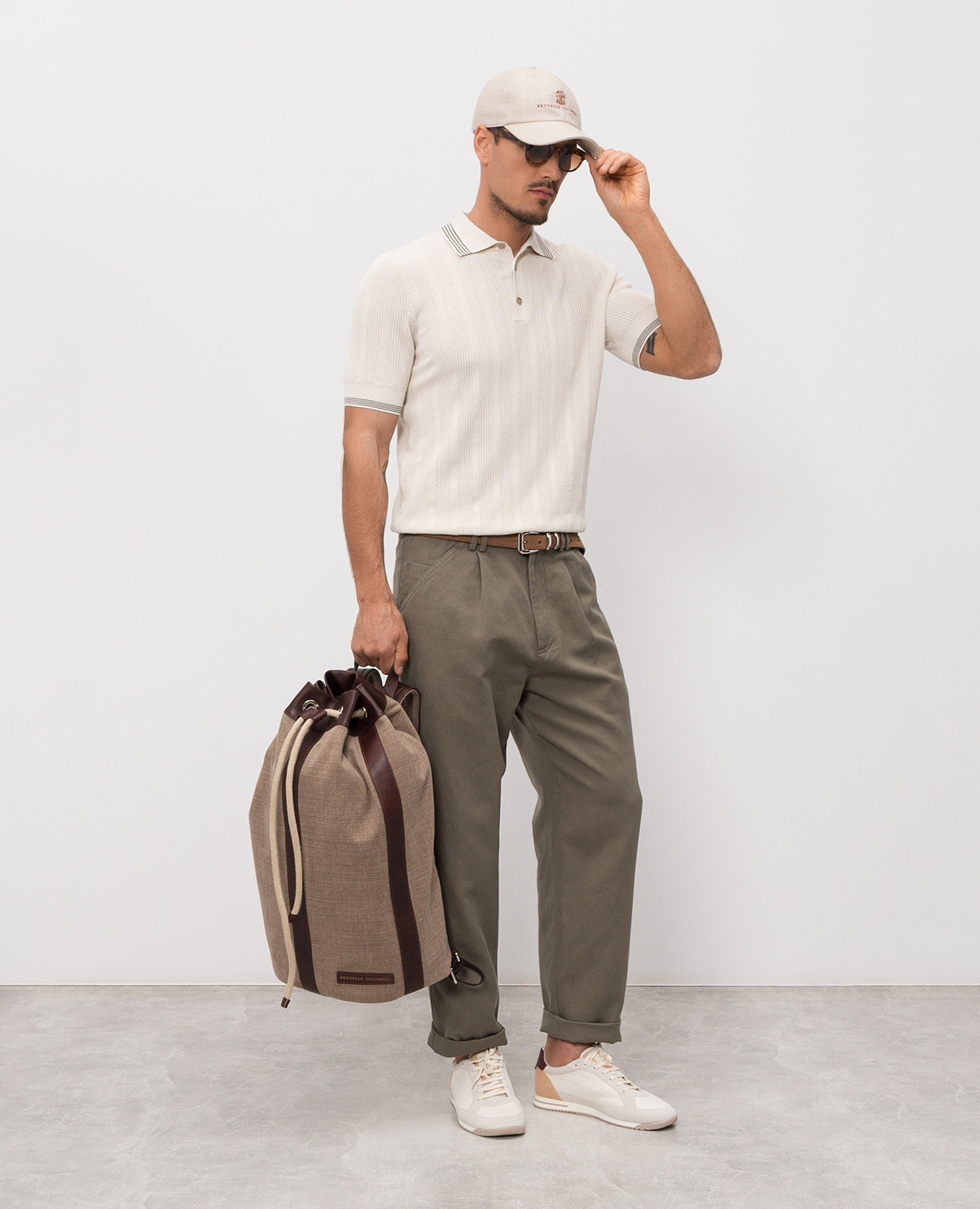 Ivory polo with contrast stripes Brunello Cucinelli, Beige
Ivory polo with contrast stripes Brunello Cucinelli, Beige