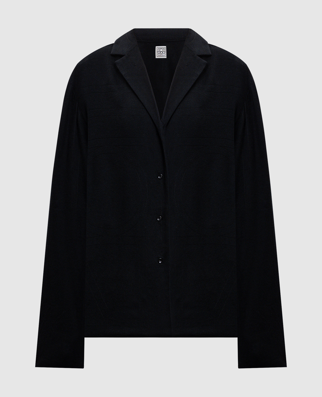 Black shirt with embroidered monogram logo Toteme
Black shirt with embroidered monogram logo Toteme