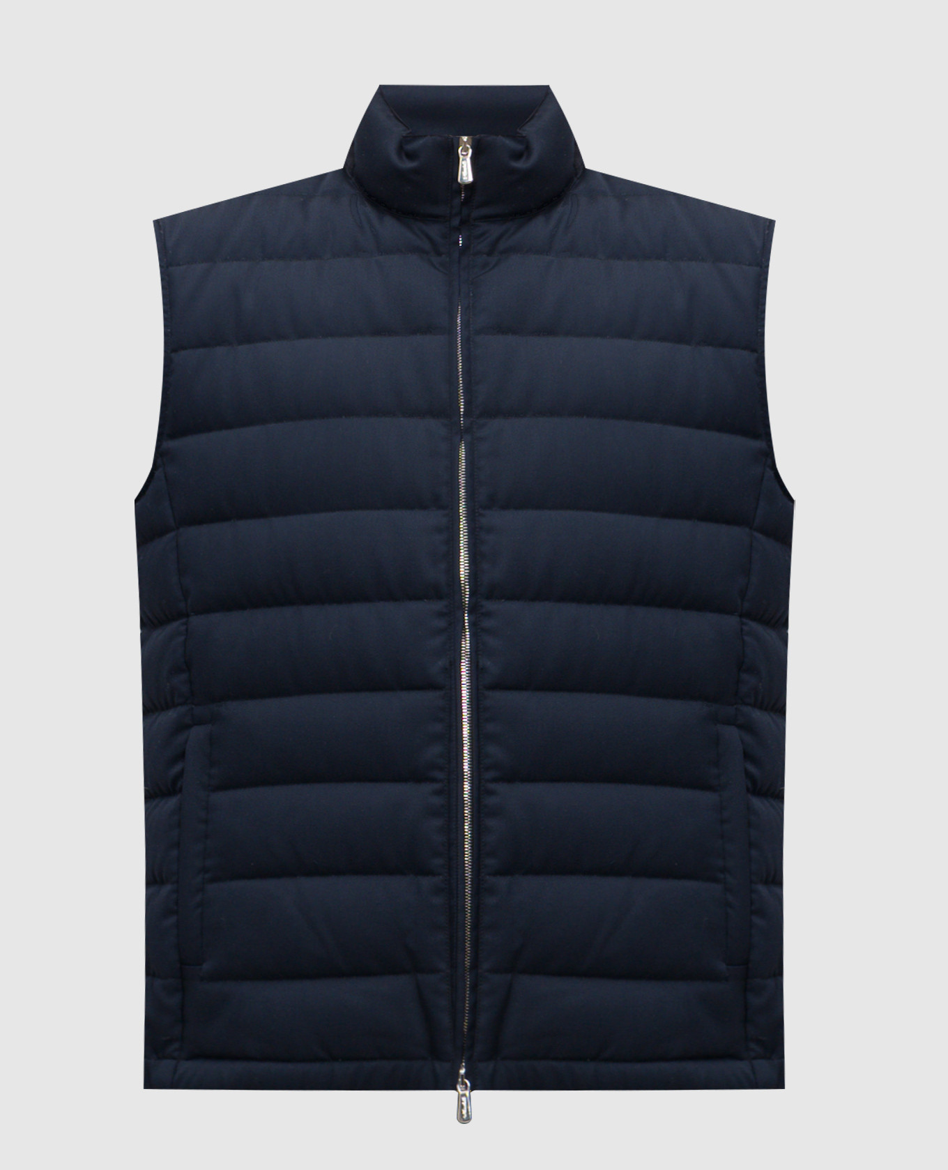 Blue wool down vest Enrico Mandelli
Blue wool down vest Enrico Mandelli