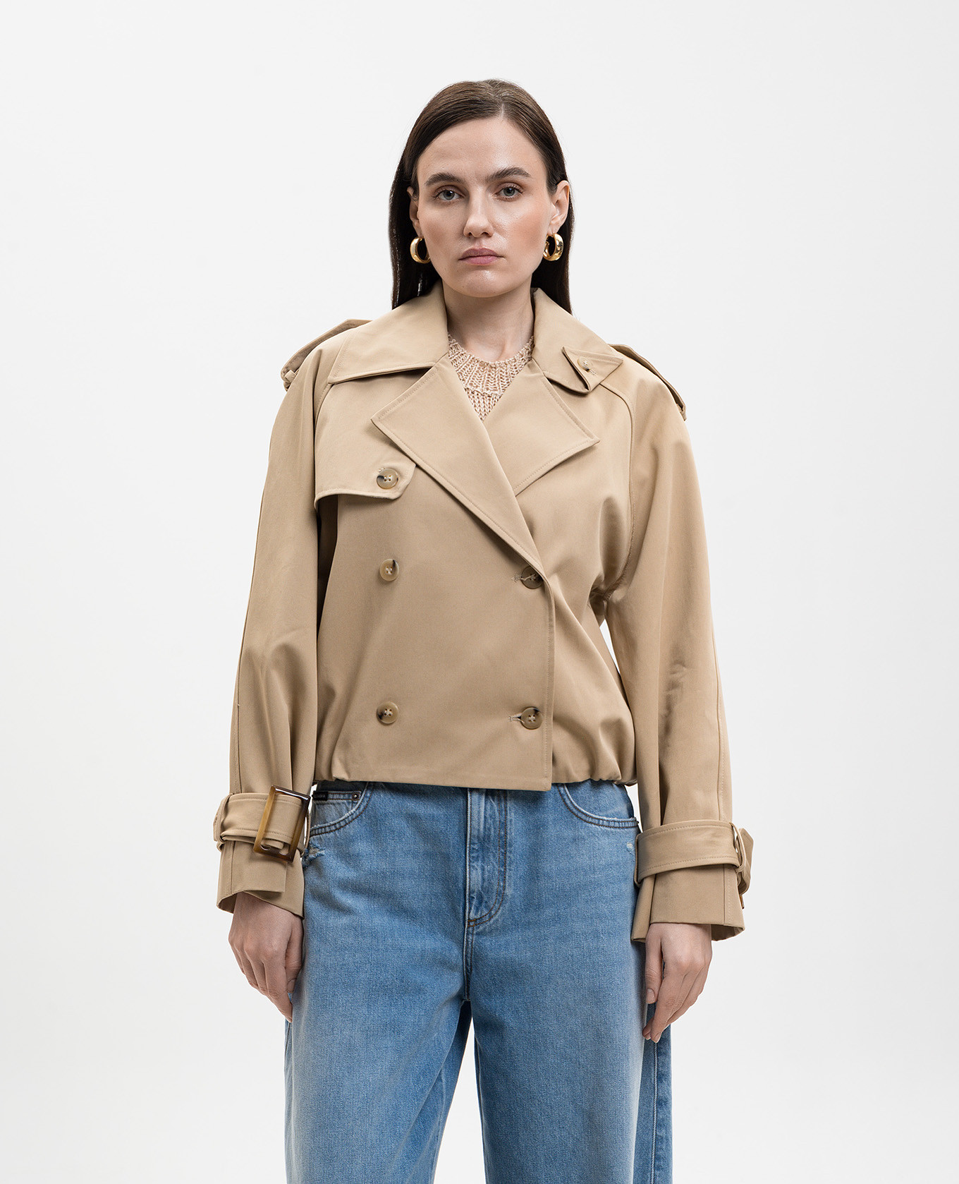 Beige double-breasted jacket Solotre
Beige double-breasted jacket Solotre