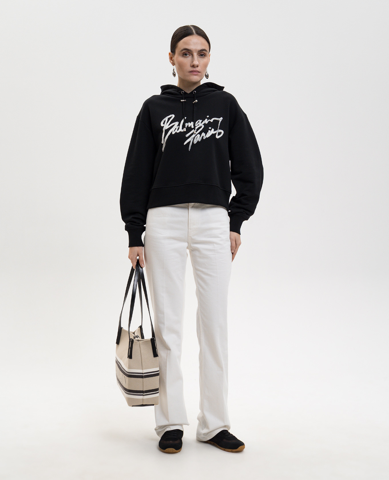 Black hoodie with logo print Balmain
Black hoodie with logo print Balmain