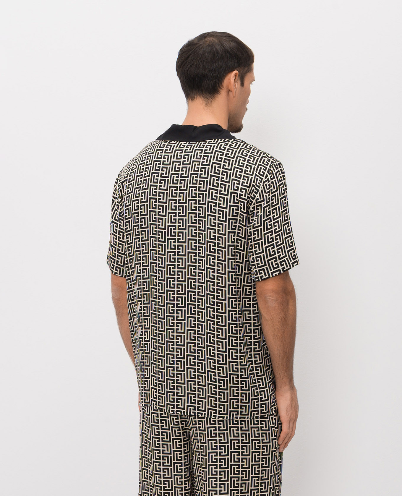 PB Labyrinthe monogram print shirt Balmain, White
PB Labyrinthe monogram print shirt Balmain, White