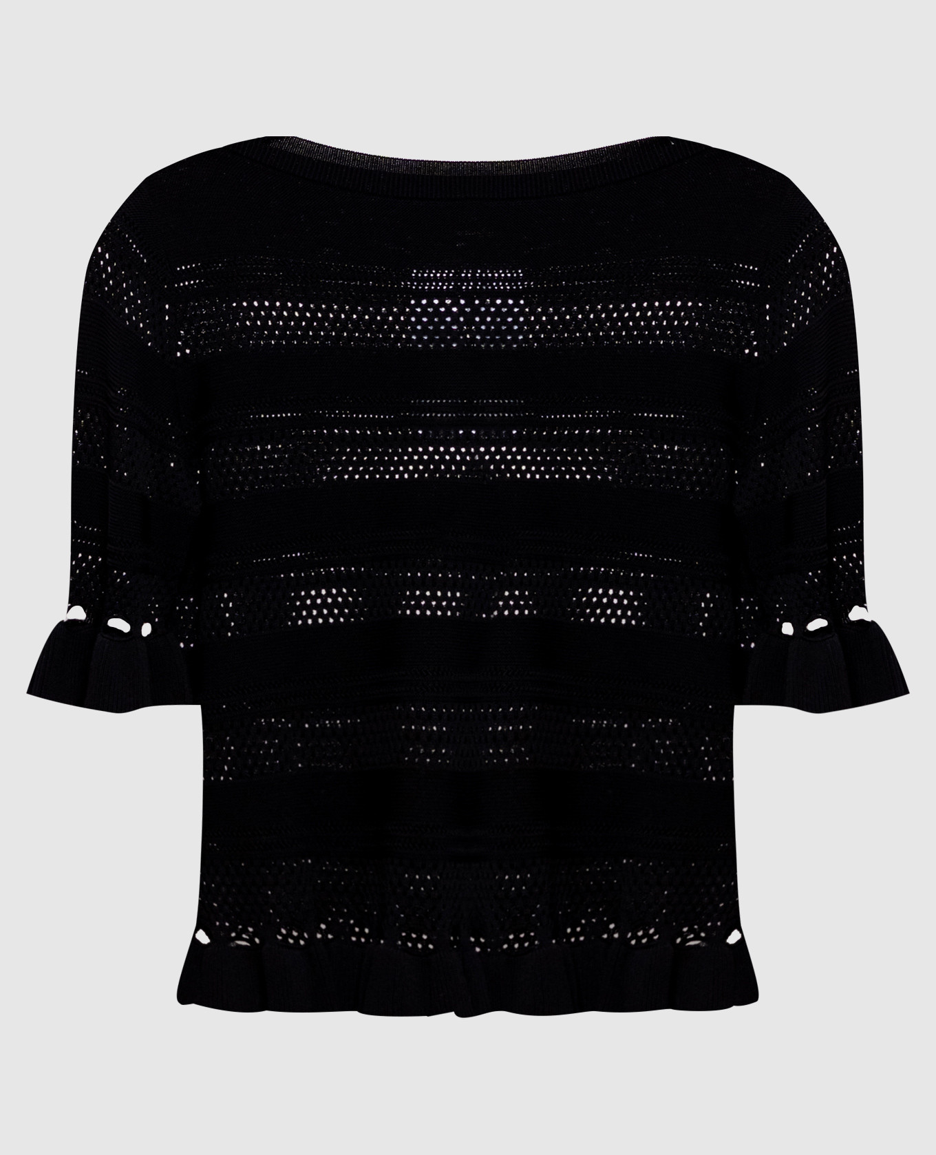 Black openwork top with logo Twinset
Black openwork top with logo Twinset