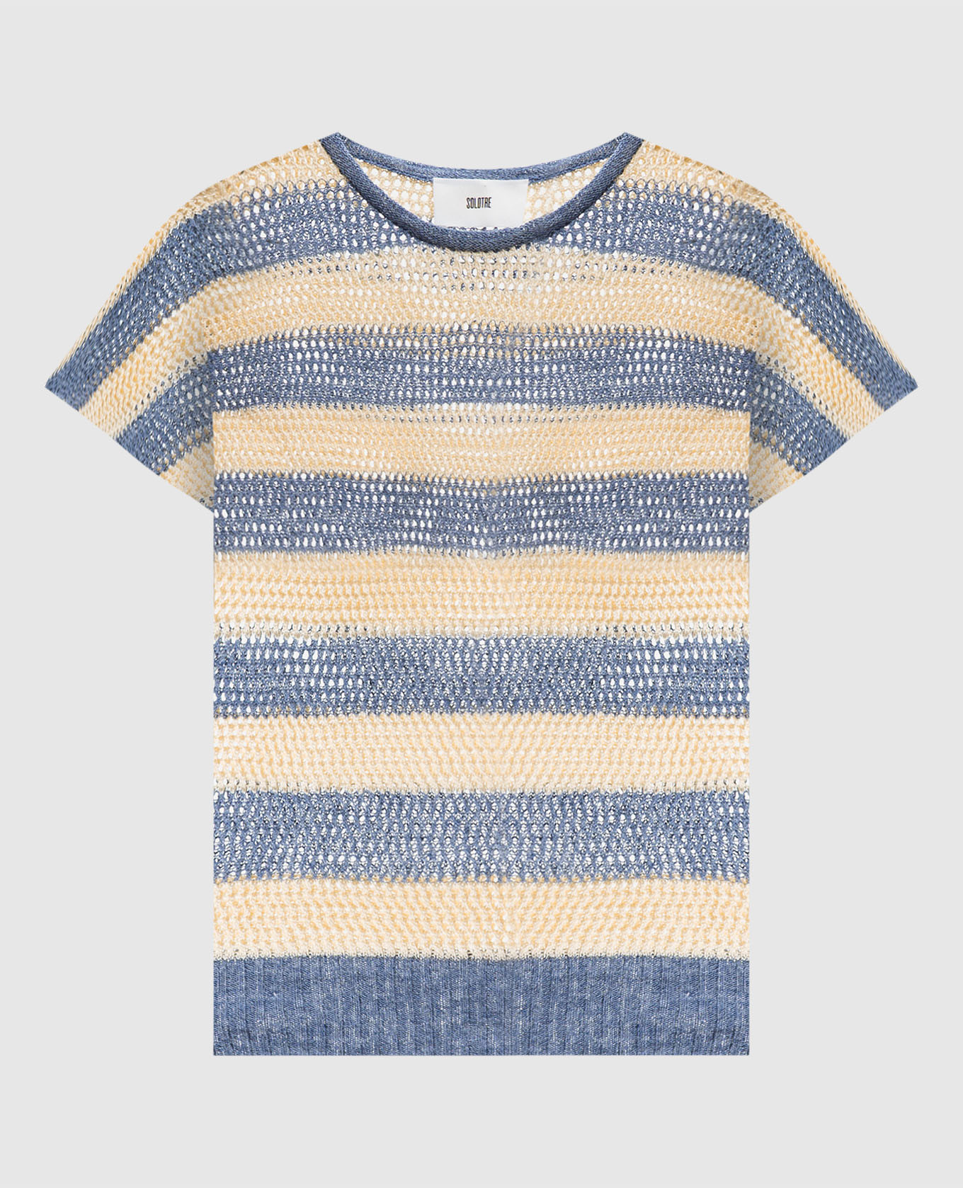 Openwork top with striped linen Solotre, Blue
Openwork top with striped linen Solotre, Blue
