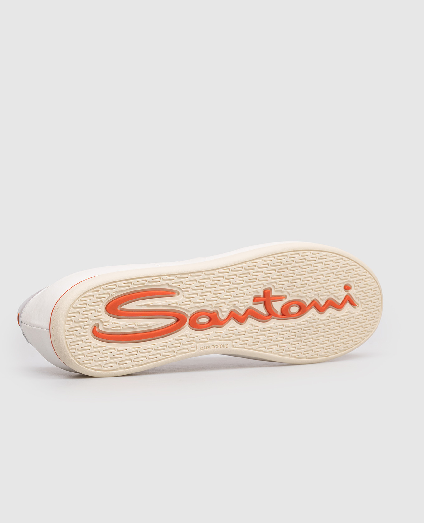Ivory leather sneakers with embossed logo Santoni, Beige
Ivory leather sneakers with embossed logo Santoni, Beige