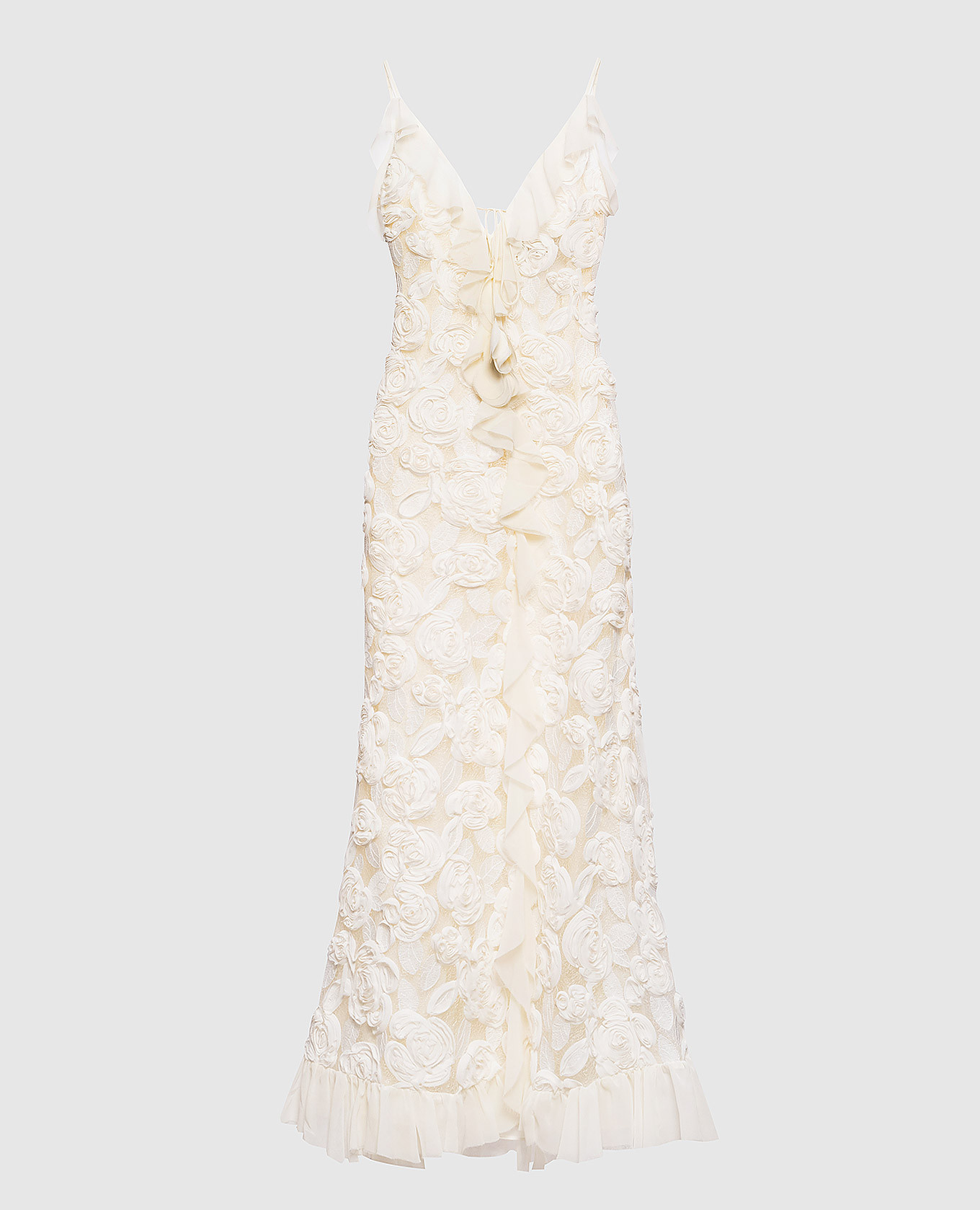 Ivory floral applique dress Nissa, Beige
Ivory floral applique dress Nissa, Beige