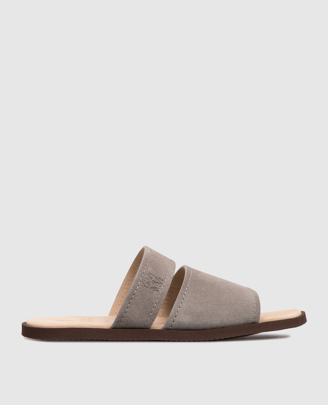 Grey suede flip-flops with emblem Brunello Cucinelli
Grey suede flip-flops with emblem Brunello Cucinelli