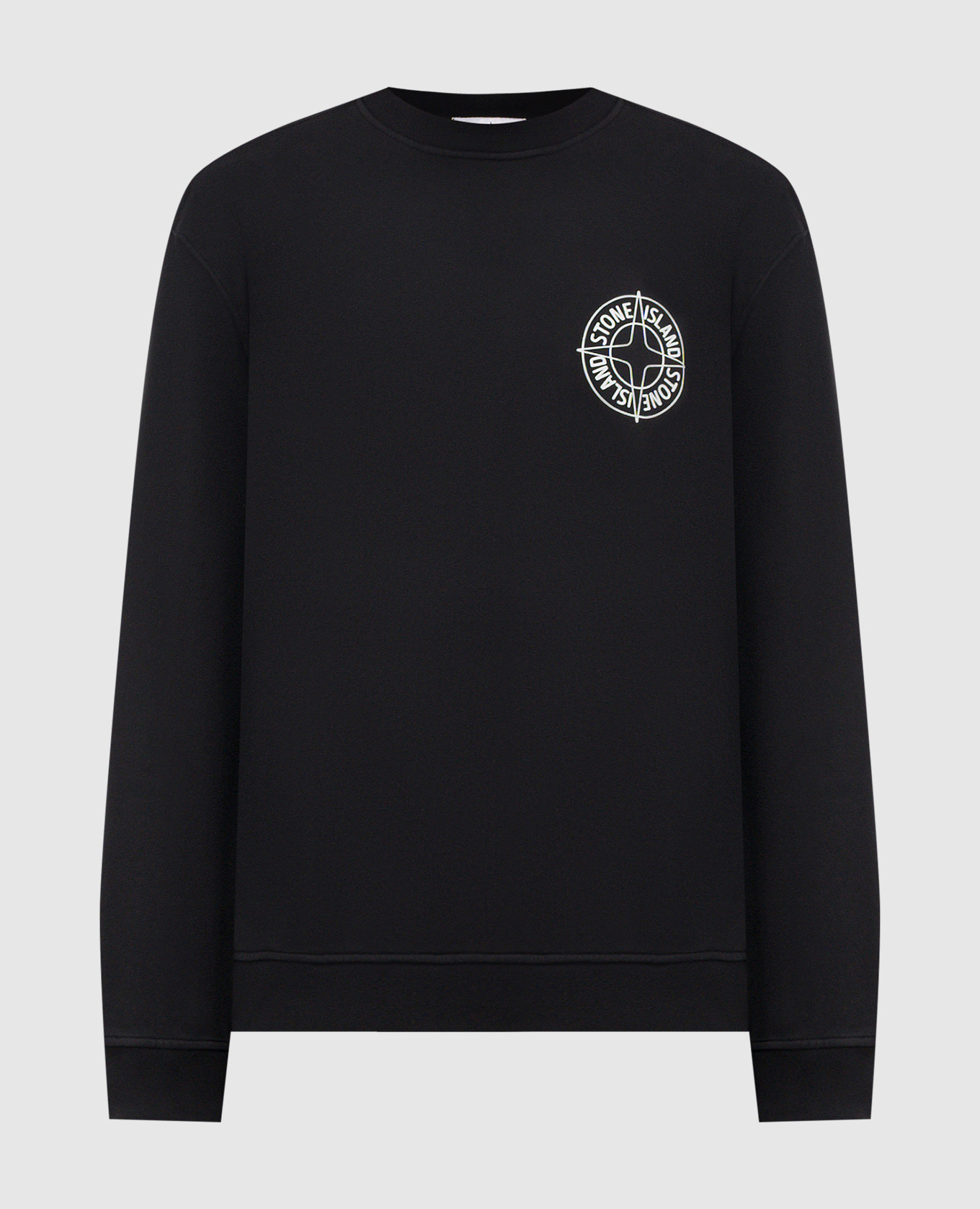 Black sweatshirt with logo print Stone Island
Black sweatshirt with logo print Stone Island