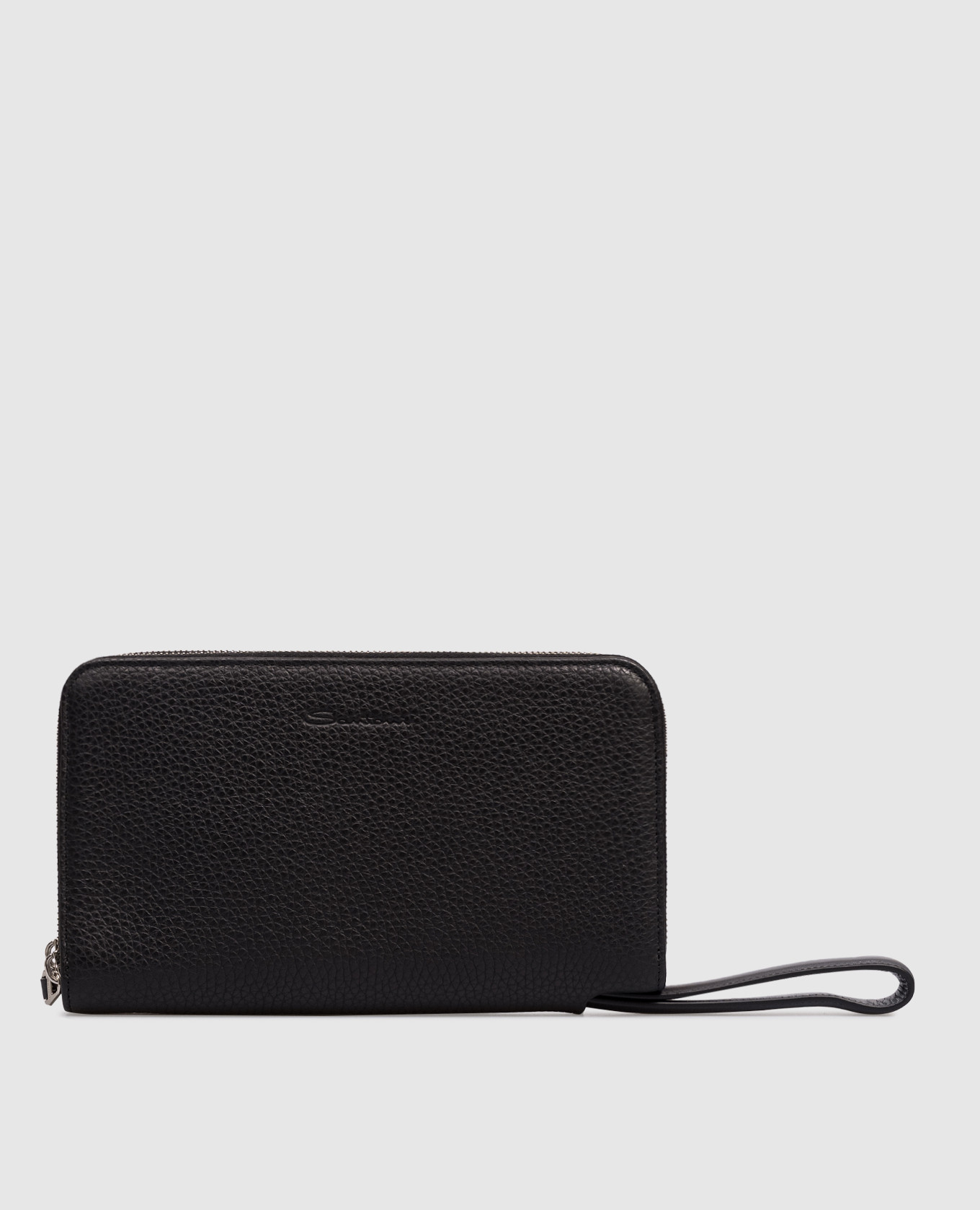 Black large wallet with embossed logo Santoni
Black large wallet with embossed logo Santoni