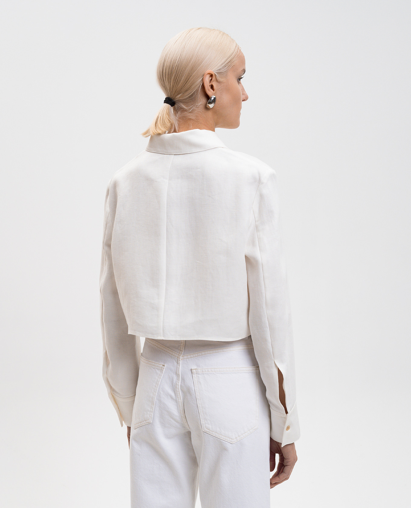 Jasen white cropped linen shirt Khaite
Jasen white cropped linen shirt Khaite