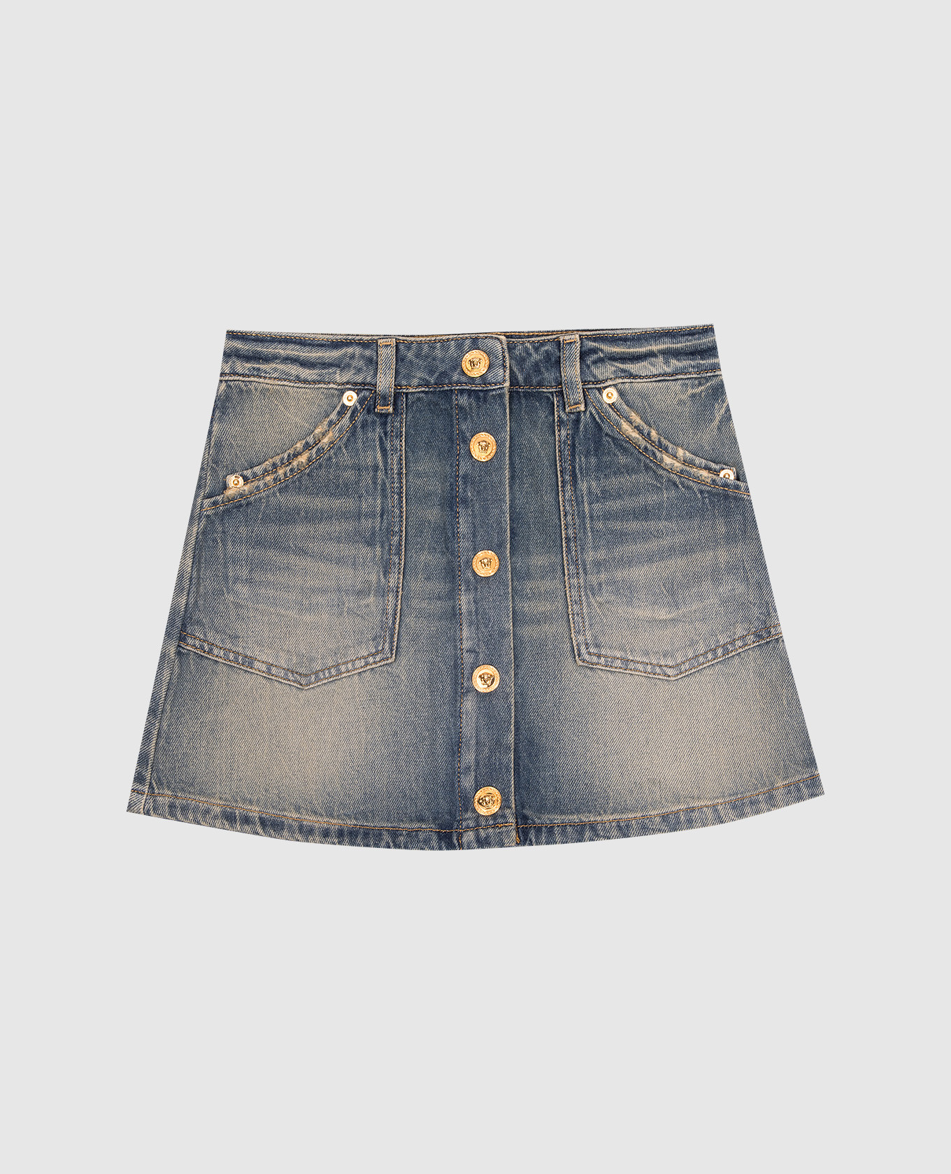 Children's blue denim skirt with logo Versace
Children's blue denim skirt with logo Versace