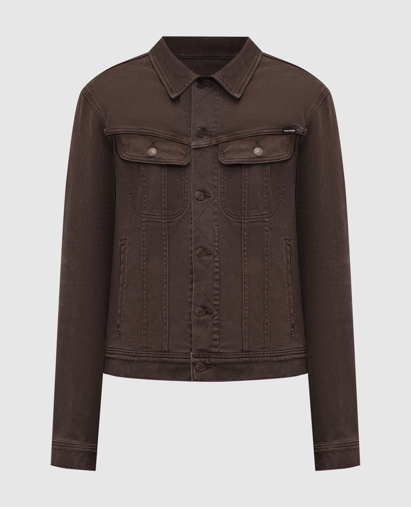 Brown denim jacket with logo patch Tom Ford
Brown denim jacket with logo patch Tom Ford