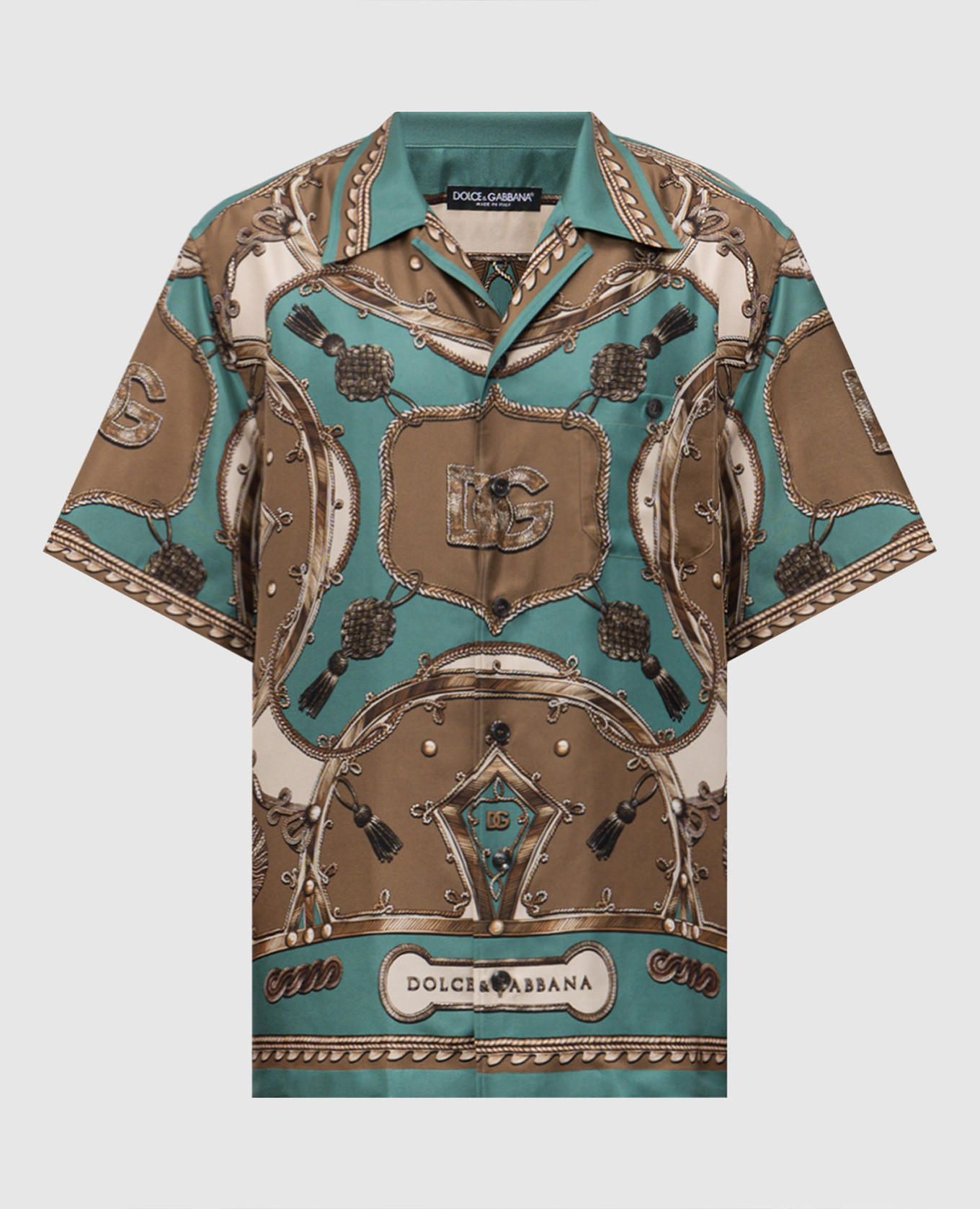 Silk shirt with branded print Dolce&Gabbana, Khaki
Silk shirt with branded print Dolce&Gabbana, Khaki
