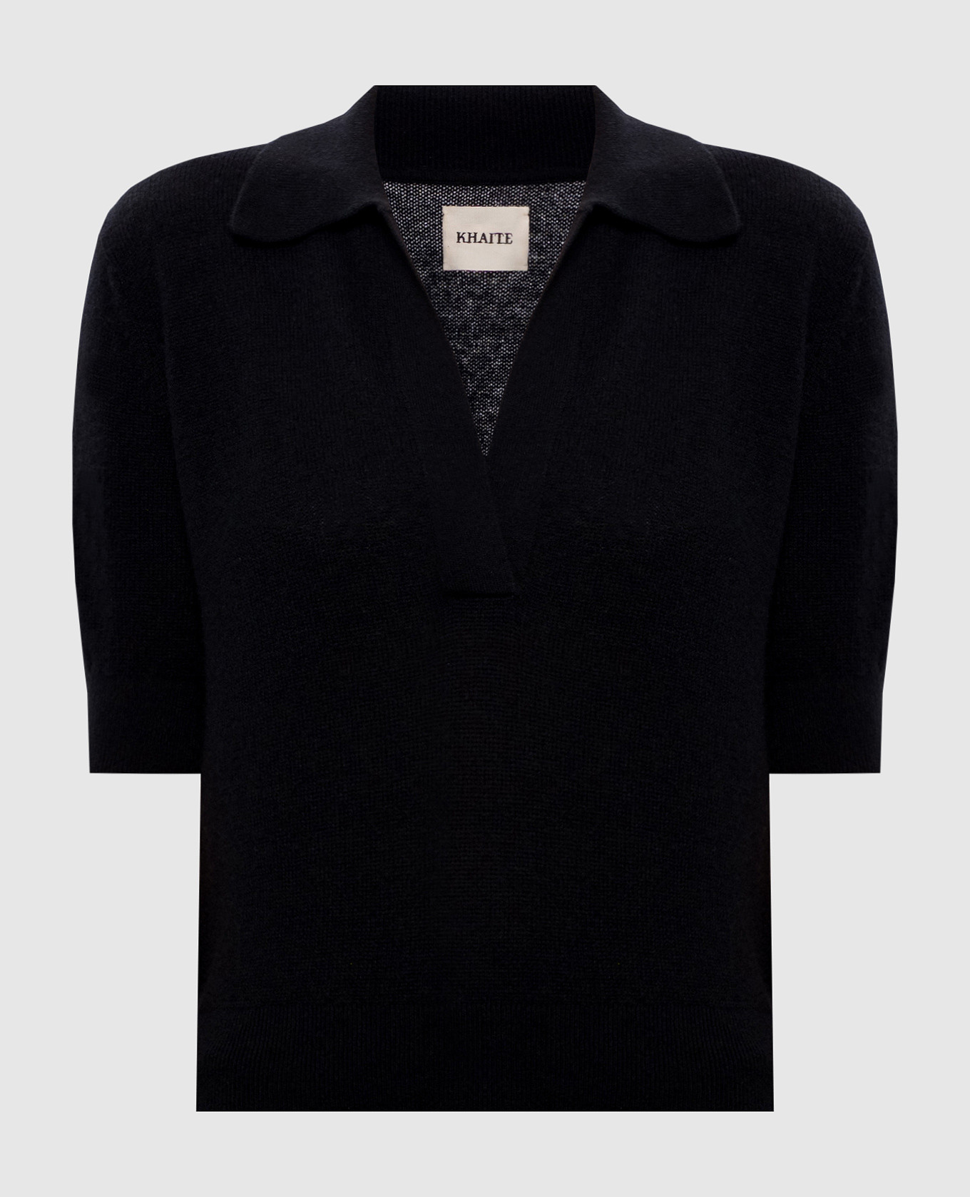 Black cashmere top with polo collar Khaite
Black cashmere top with polo collar Khaite