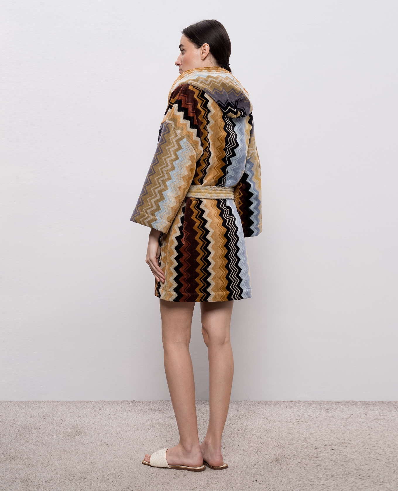 Brown Giacomo terry bathrobe with pattern Missoni Home
Brown Giacomo terry bathrobe with pattern Missoni Home