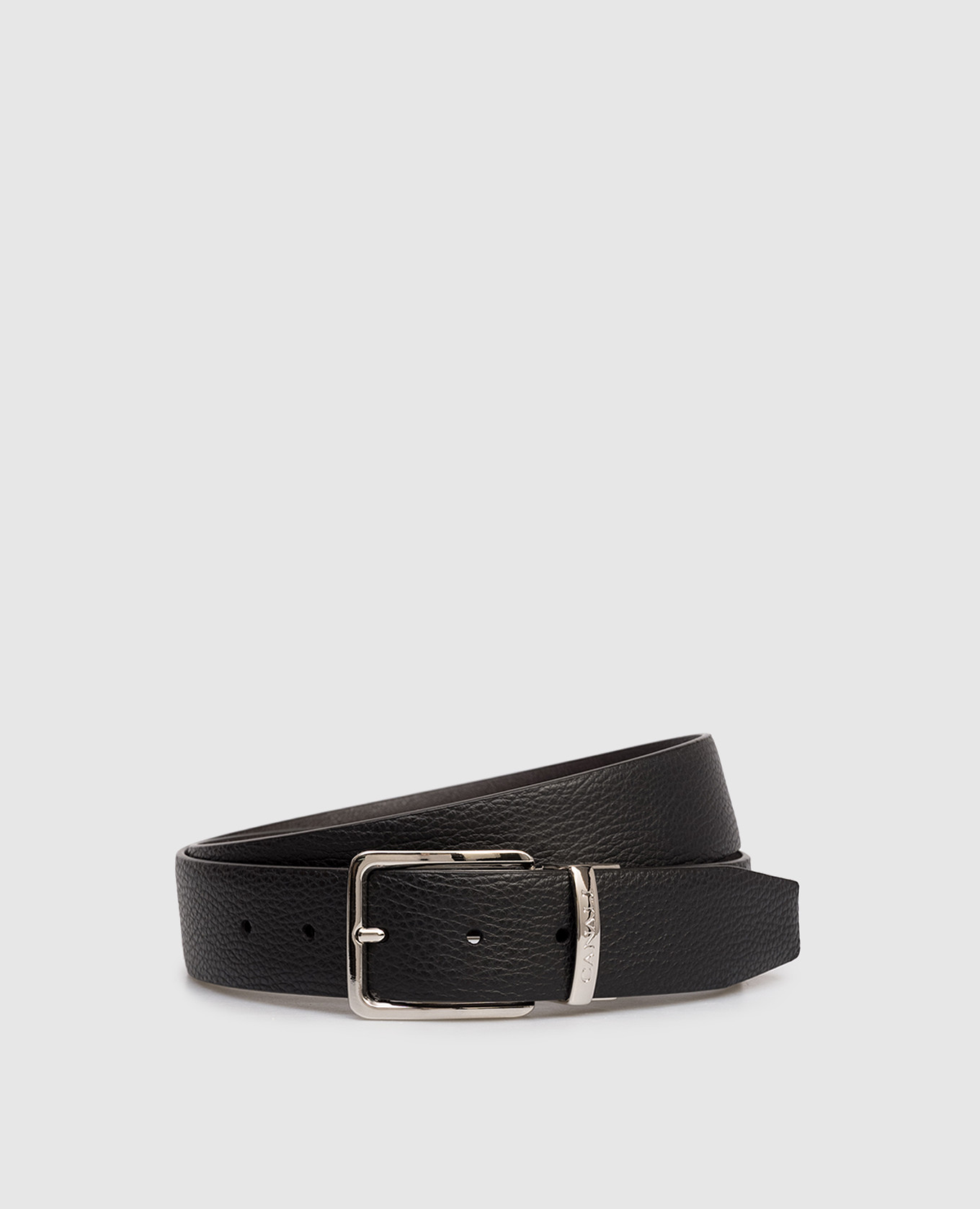 Leather reversible belt with logo Canali, Black
Leather reversible belt with logo Canali, Black