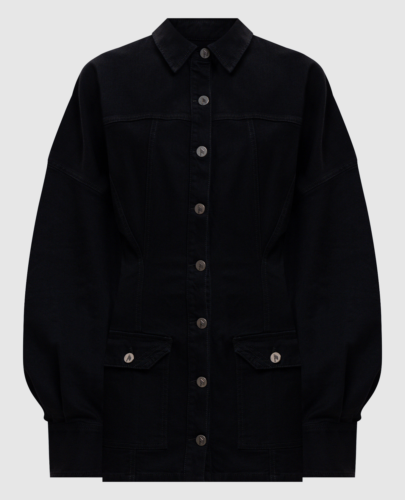 Black denim shirt dress The Attico
Black denim shirt dress The Attico