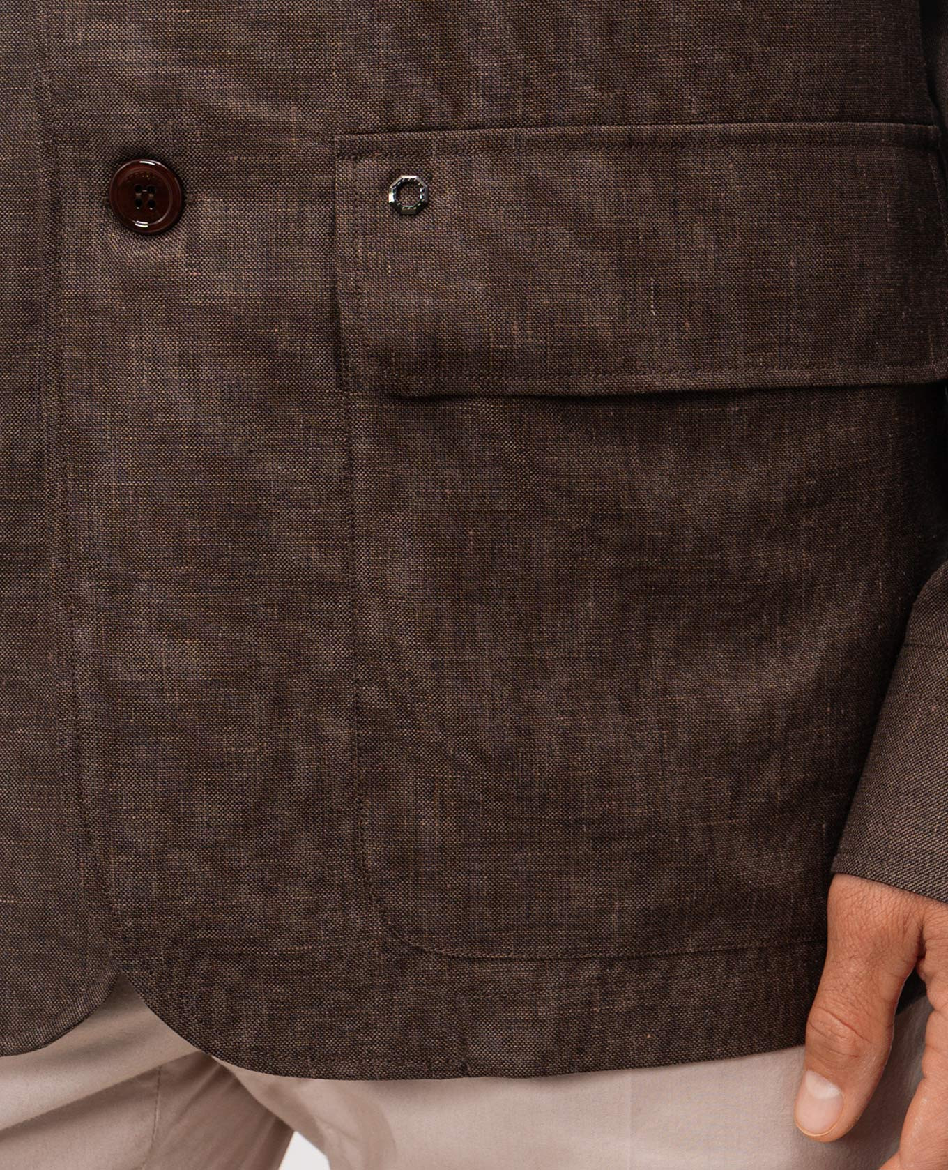 Brown shirt made of linen, wool and silk Stefano Ricci
Brown shirt made of linen, wool and silk Stefano Ricci