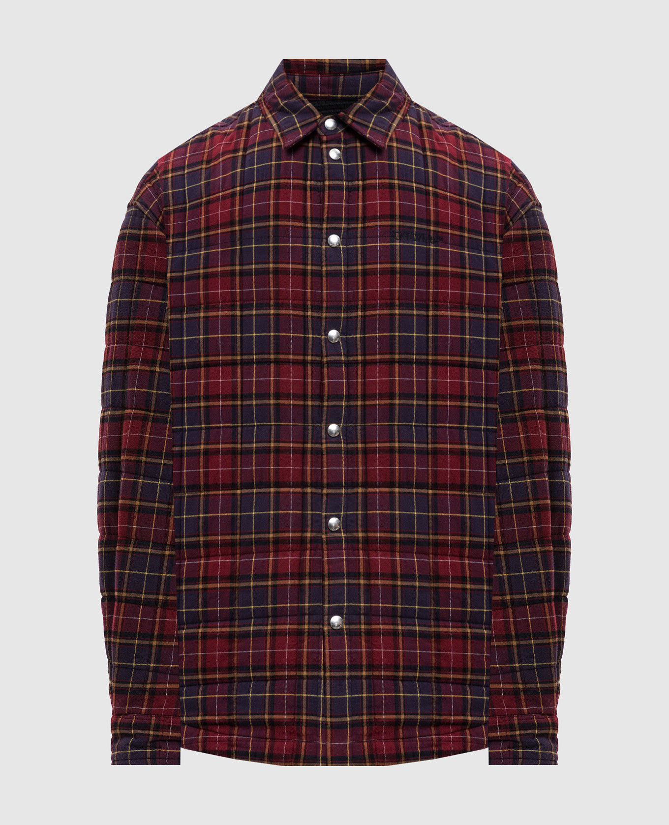 Burgundy jacket in checkered shirt style Off-White
Burgundy jacket in checkered shirt style Off-White