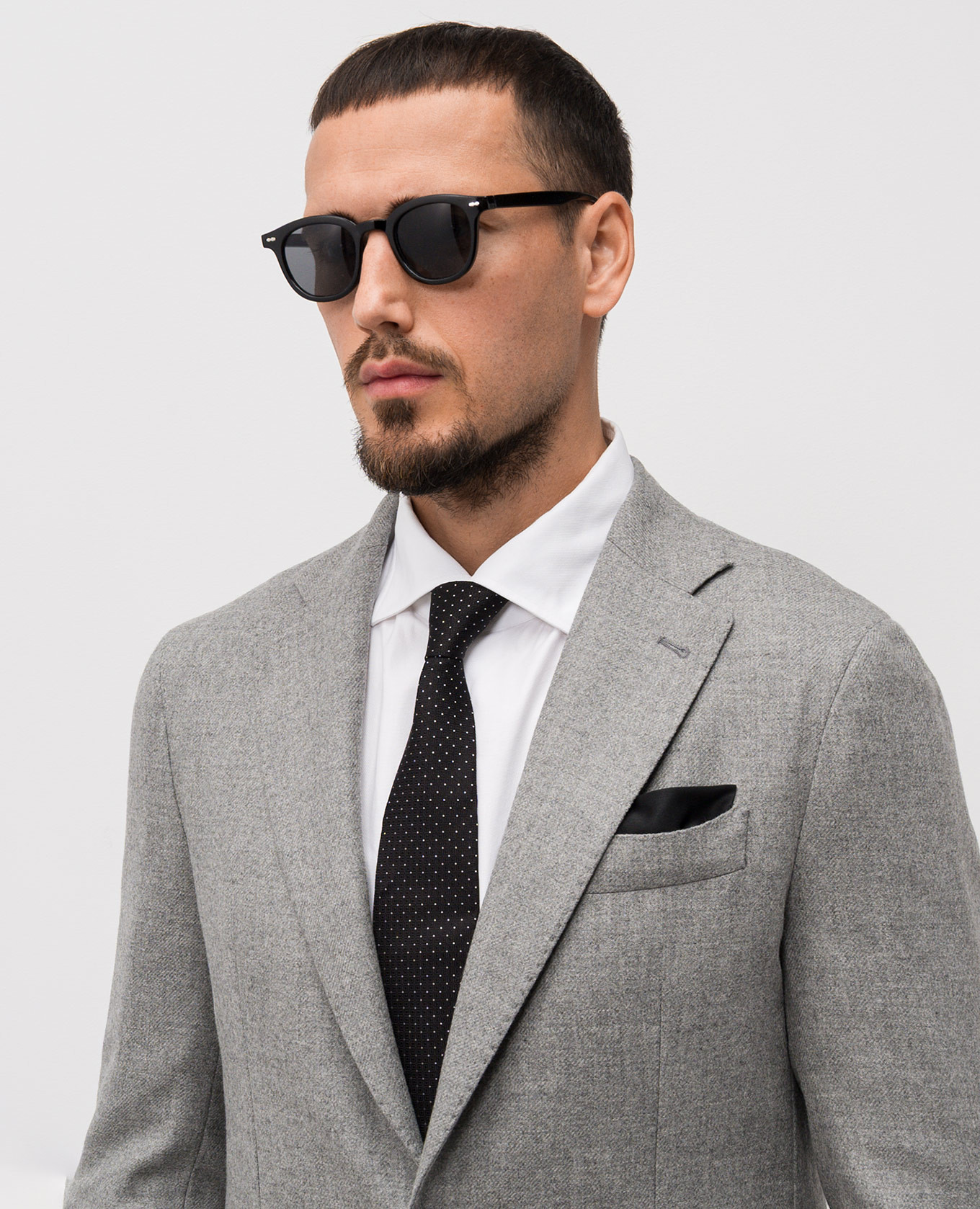 Black silk tie Canali
Black silk tie Canali