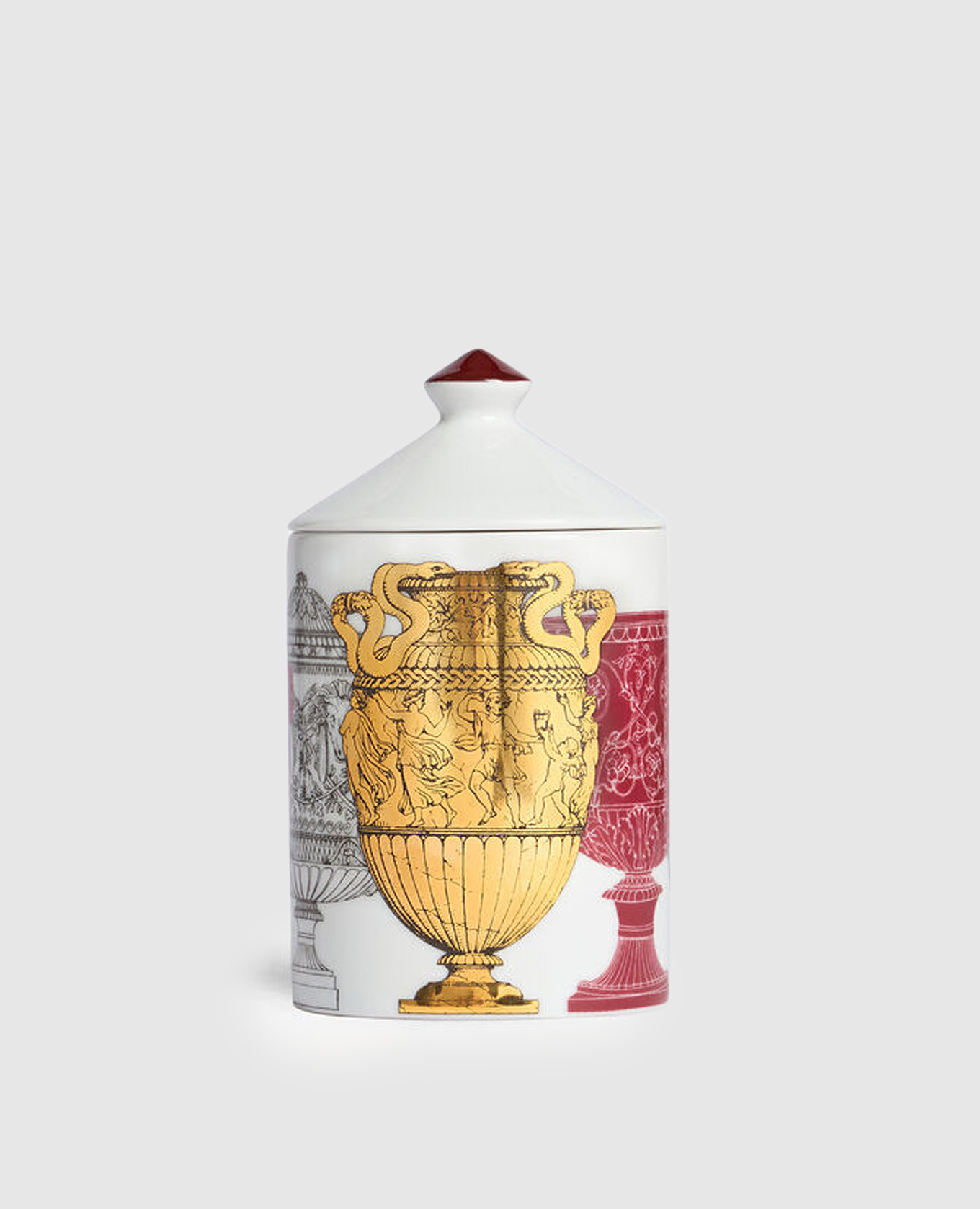 Scented candle - Reperti Décor in a porcelain candlestick Fornasetti, White
Scented candle - Reperti Décor in a porcelain candlestick Fornasetti, White