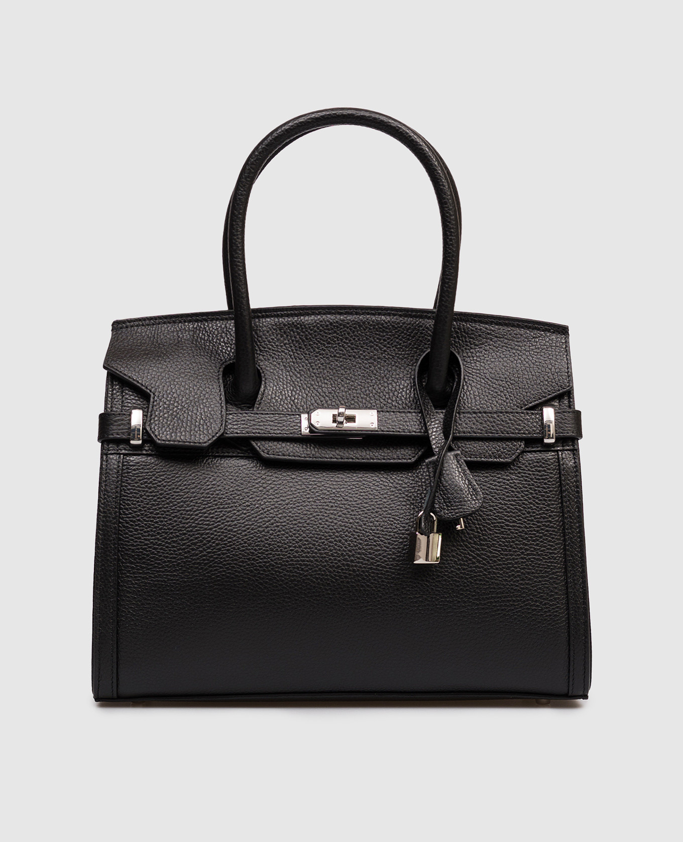 Black leather satchel bag with pendant Gianni Notaro
Black leather satchel bag with pendant Gianni Notaro