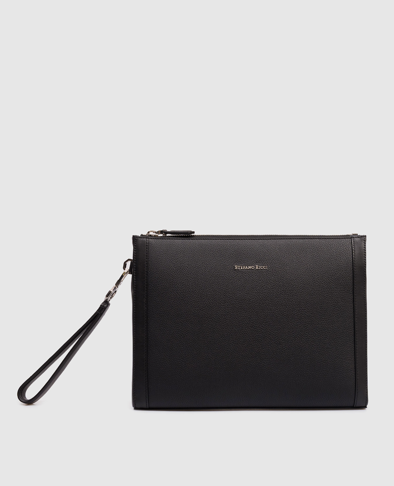 Black leather clutch with textured logo Stefano Ricci
Black leather clutch with textured logo Stefano Ricci