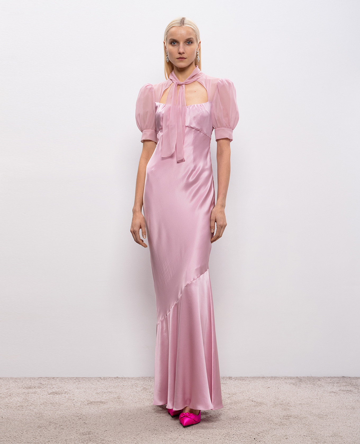Pink silk maxi dress Alessandra Rich
Pink silk maxi dress Alessandra Rich