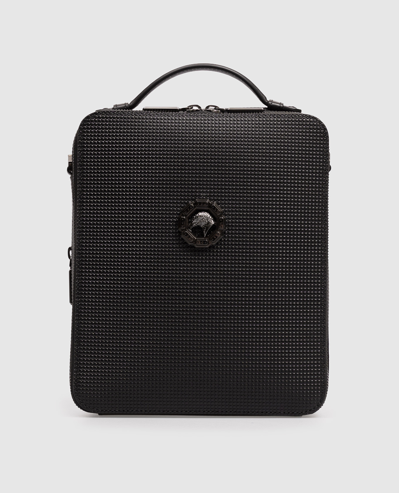 Black leather bag with textured emblem Stefano Ricci
Black leather bag with textured emblem Stefano Ricci