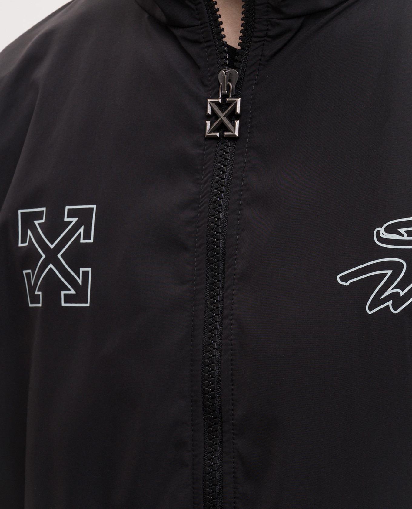Windbreaker with logo print Off-White, Black
Windbreaker with logo print Off-White, Black