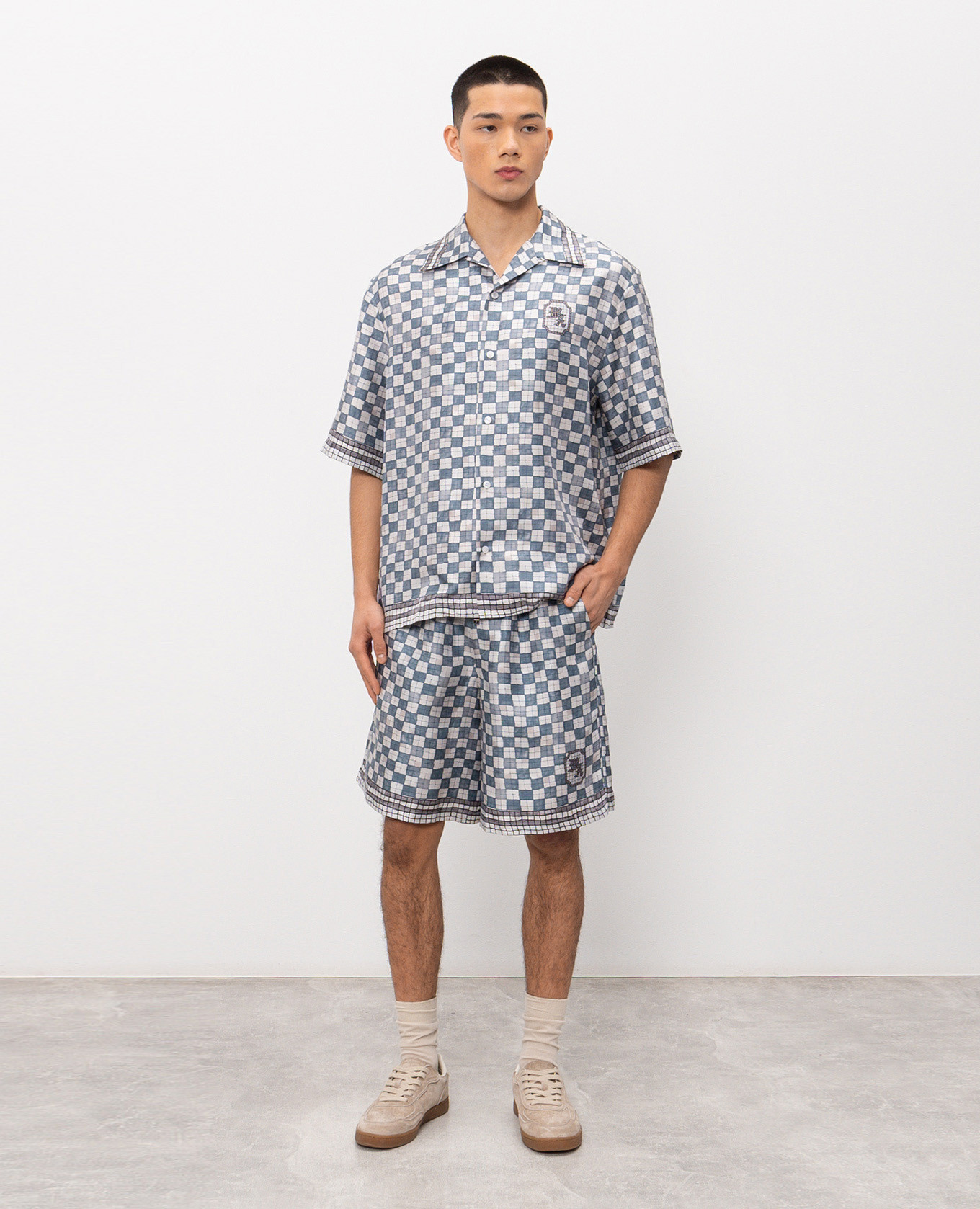 Checked silk shorts AMIRI, Blue
Checked silk shorts AMIRI, Blue