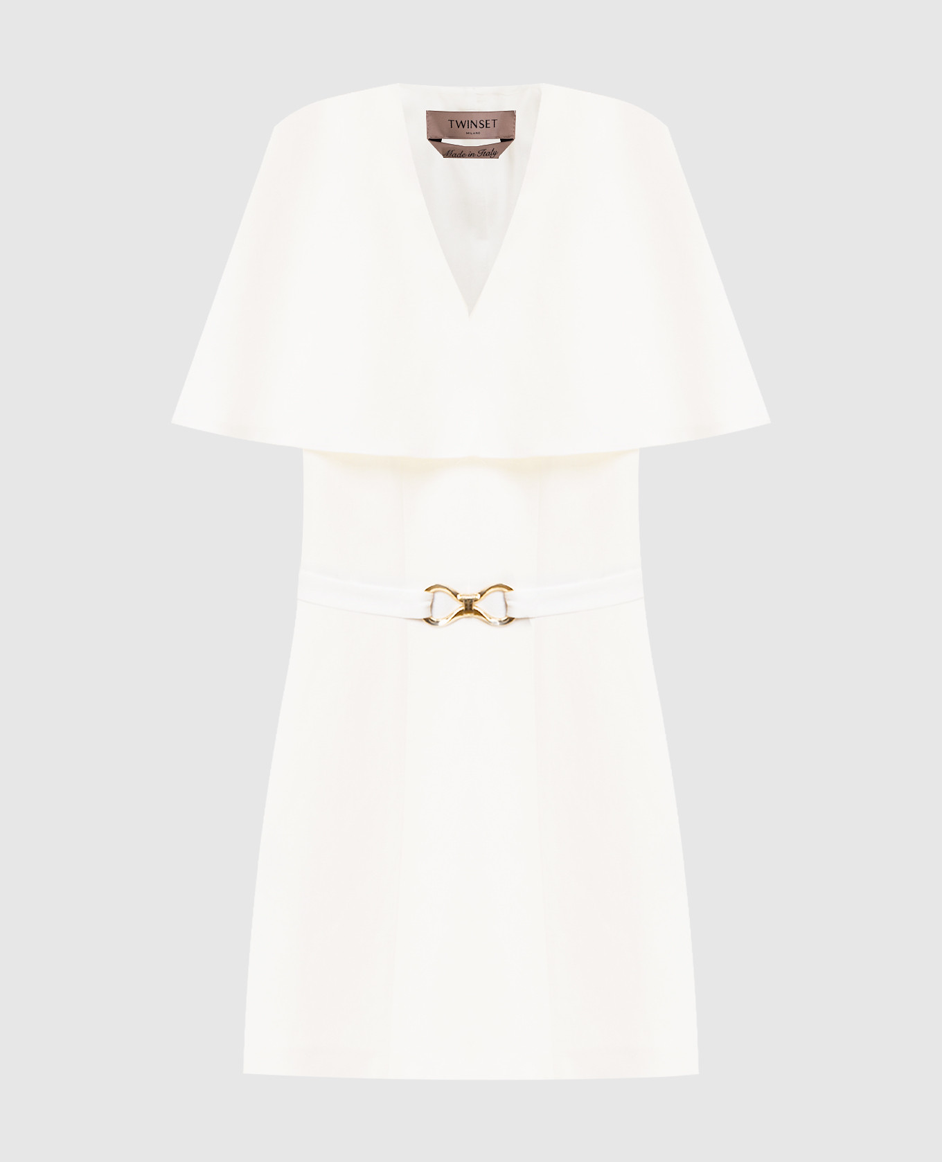 Ivory dress with linen Twinset, Beige
Ivory dress with linen Twinset, Beige
