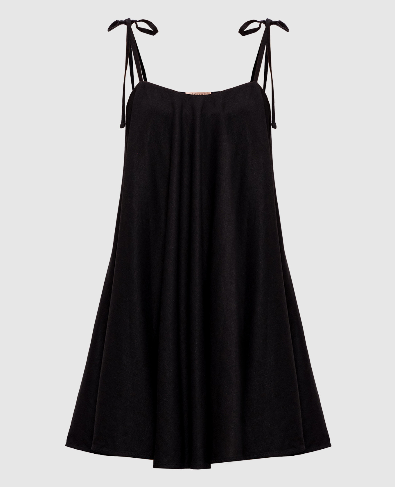 Black mini dress with linen Twinset
Black mini dress with linen Twinset