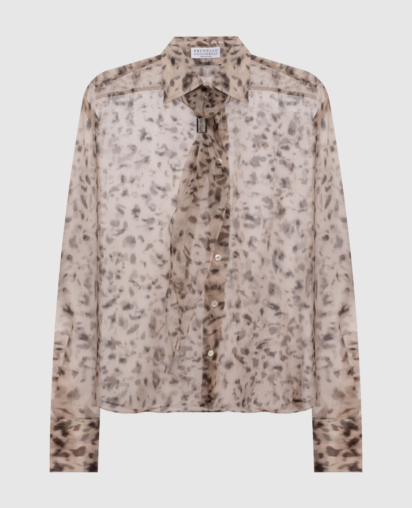 Beige leopard print silk blouse Brunello Cucinelli
Beige leopard print silk blouse Brunello Cucinelli