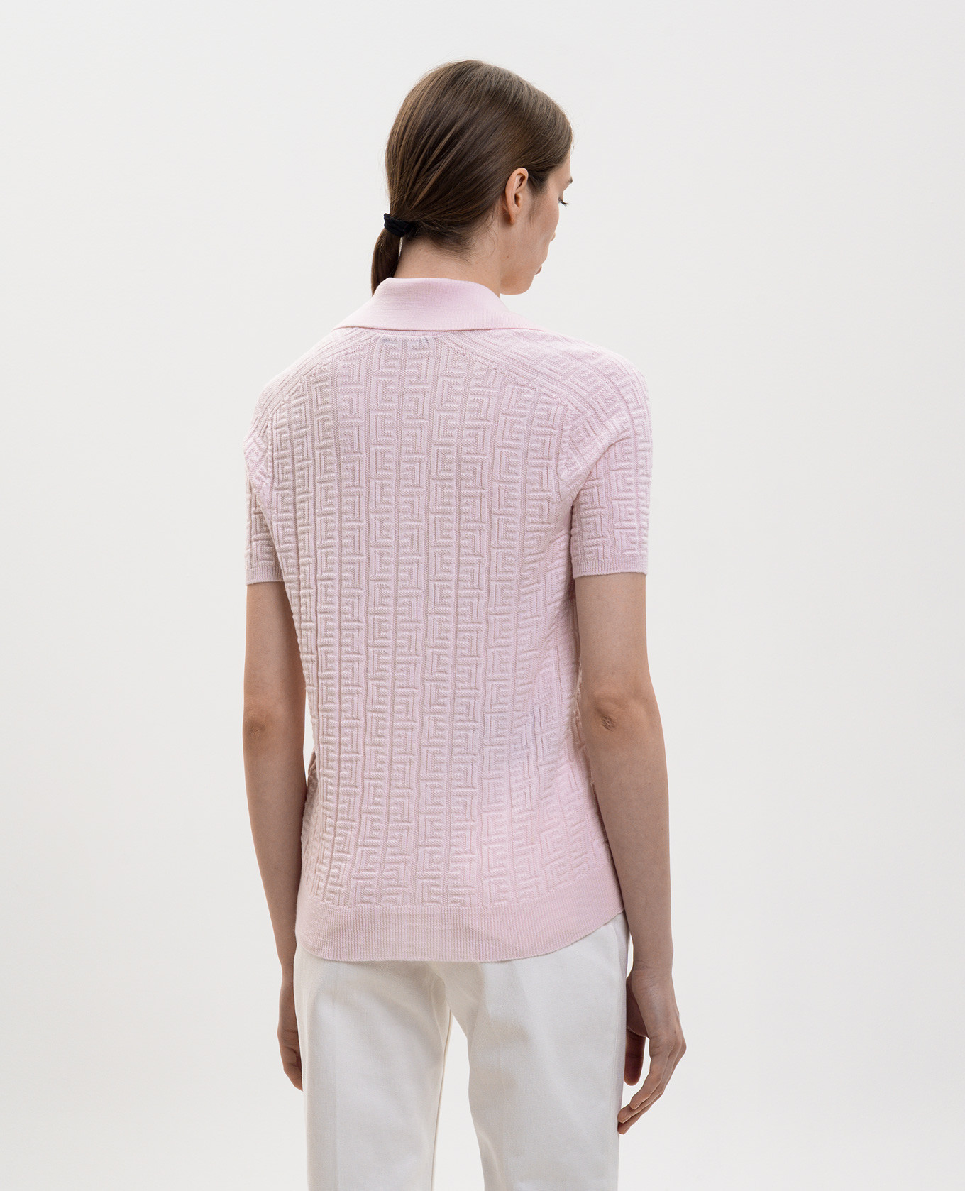 Pink wool polo shirt with pattern Balmain
Pink wool polo shirt with pattern Balmain
