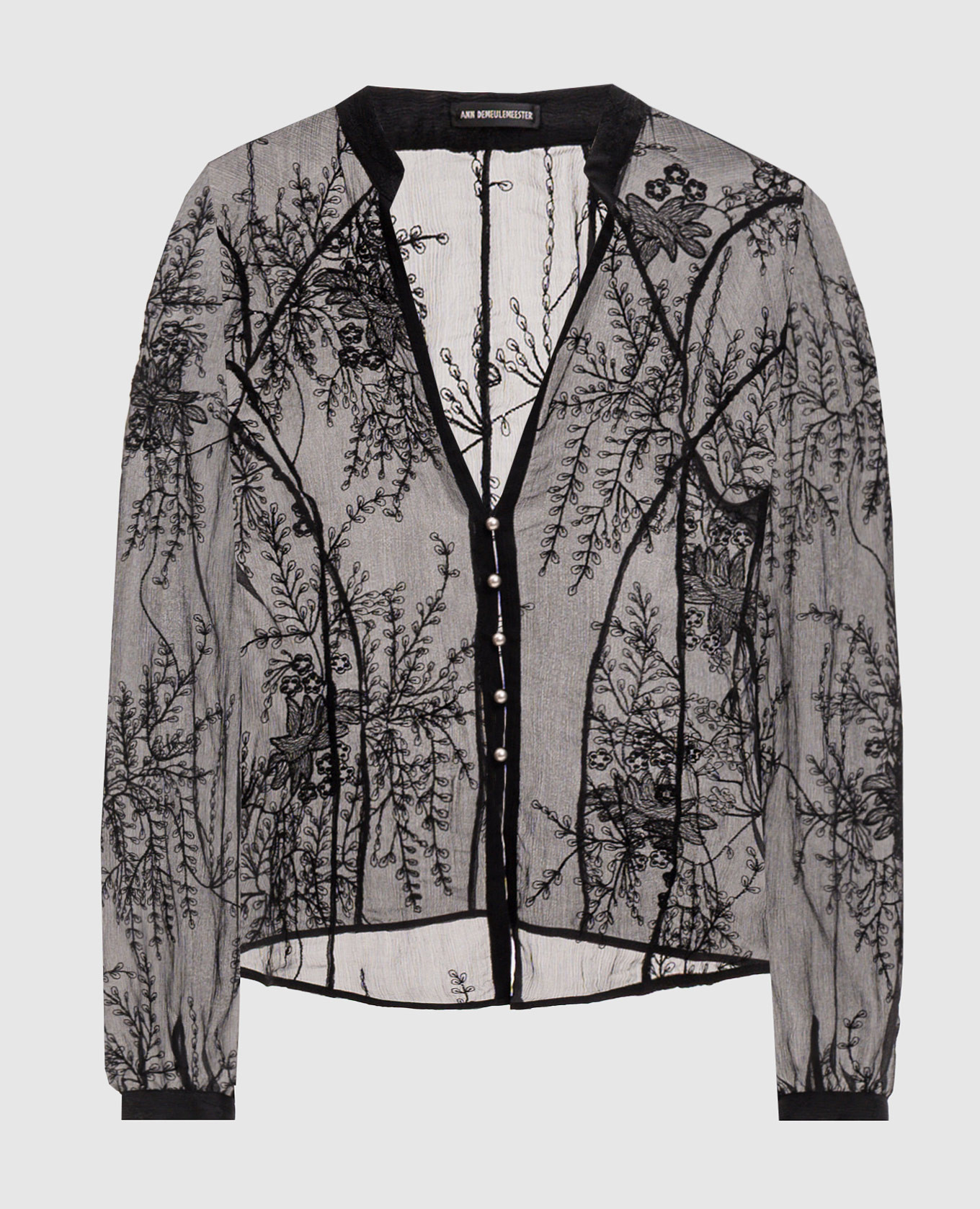 Rhea black blouse with silk Ann Demeulemeester
Rhea black blouse with silk Ann Demeulemeester