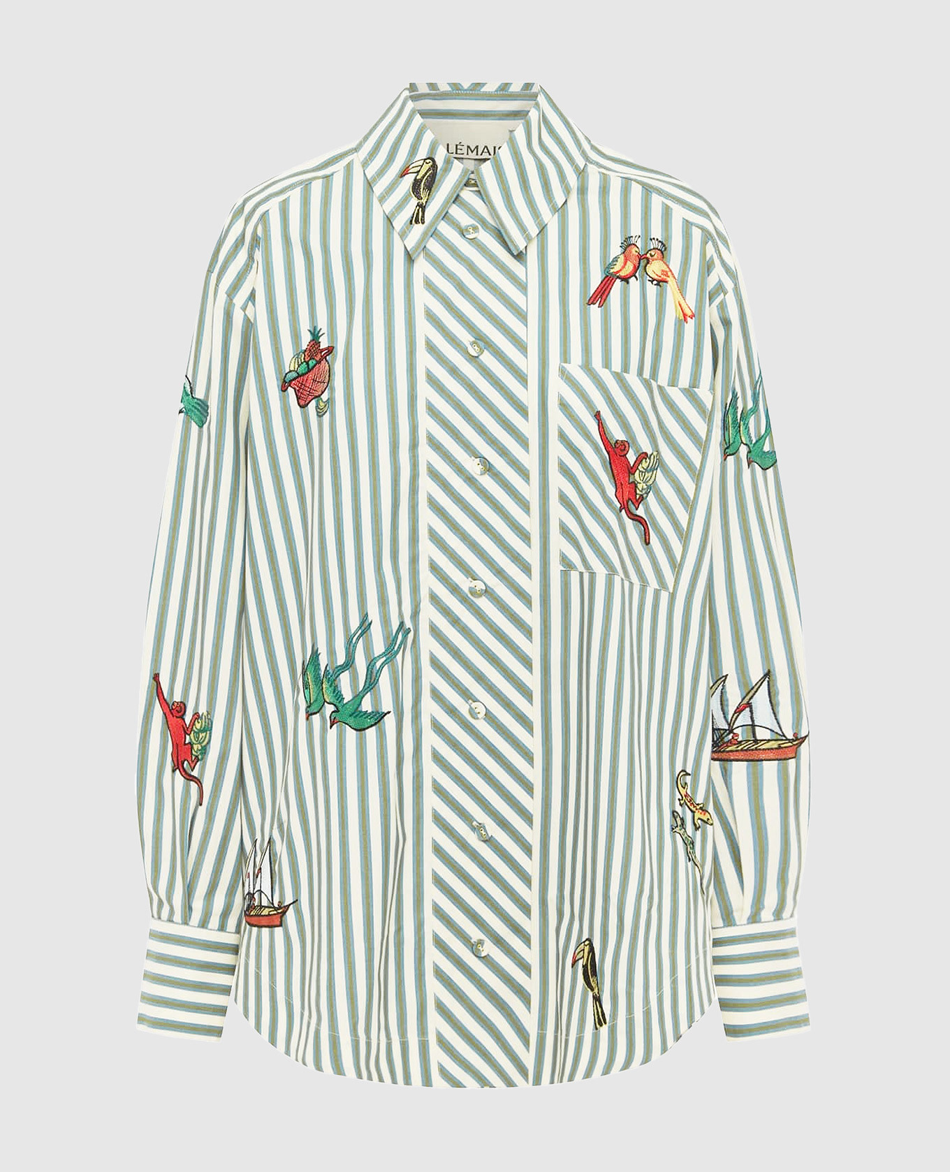 Striped shirt with Bisou embroidery Alemais, Green
Striped shirt with Bisou embroidery Alemais, Green