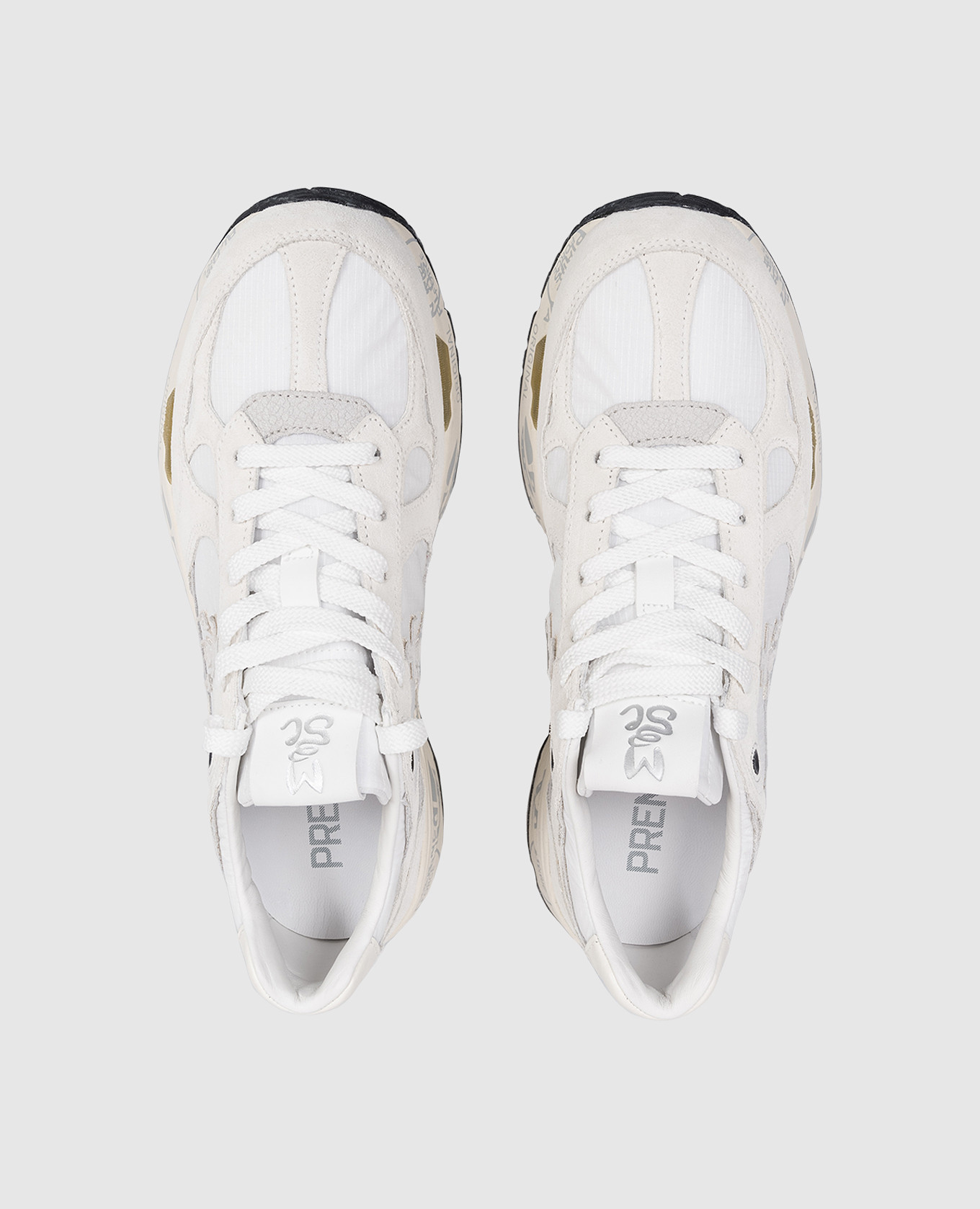 White combination sneakers Mased with emblem Premiata
White combination sneakers Mased with emblem Premiata