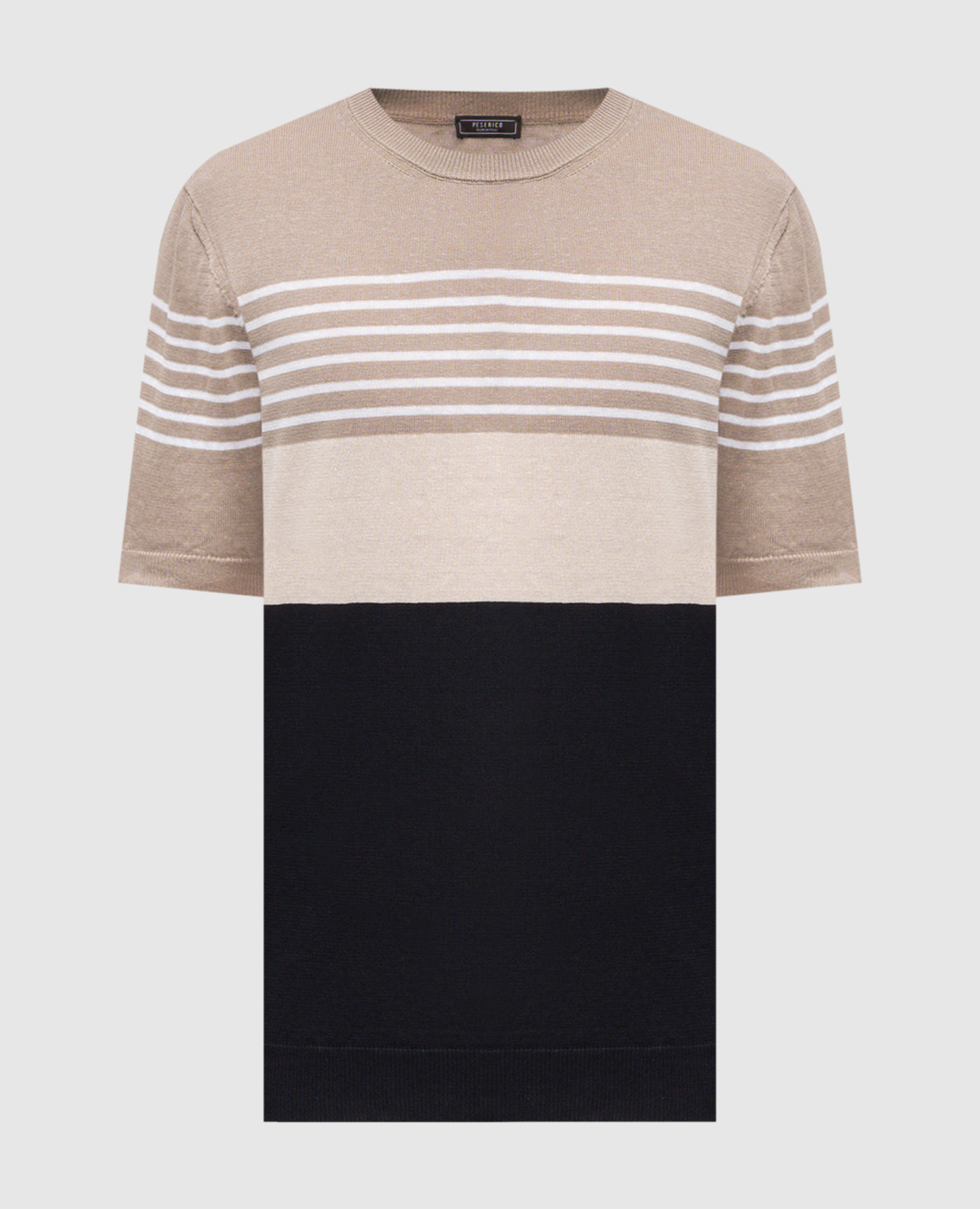 Striped linen T-shirt Peserico, Brown
Striped linen T-shirt Peserico, Brown