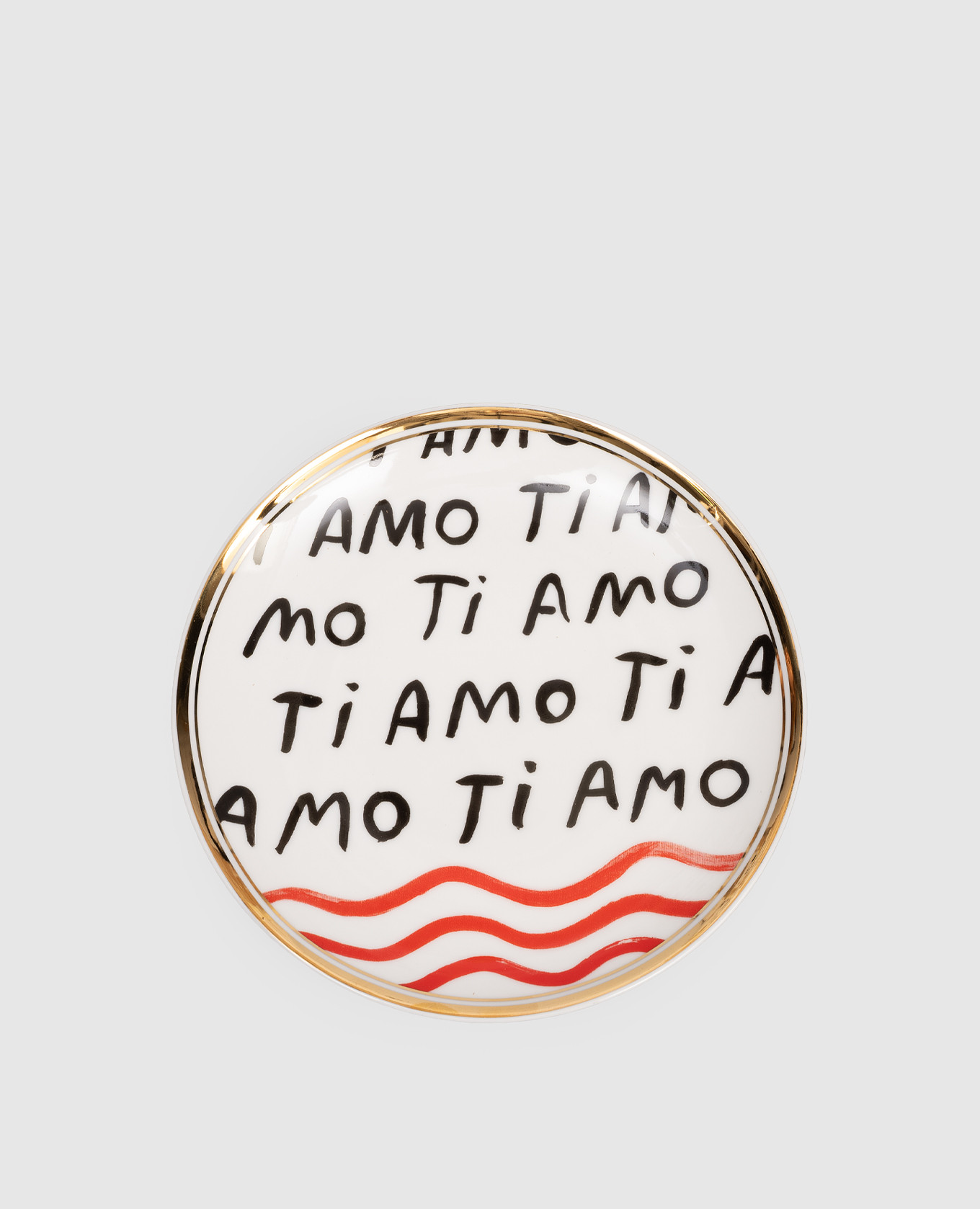 White porcelain bread plate I Love You Bitossi Home
White porcelain bread plate I Love You Bitossi Home