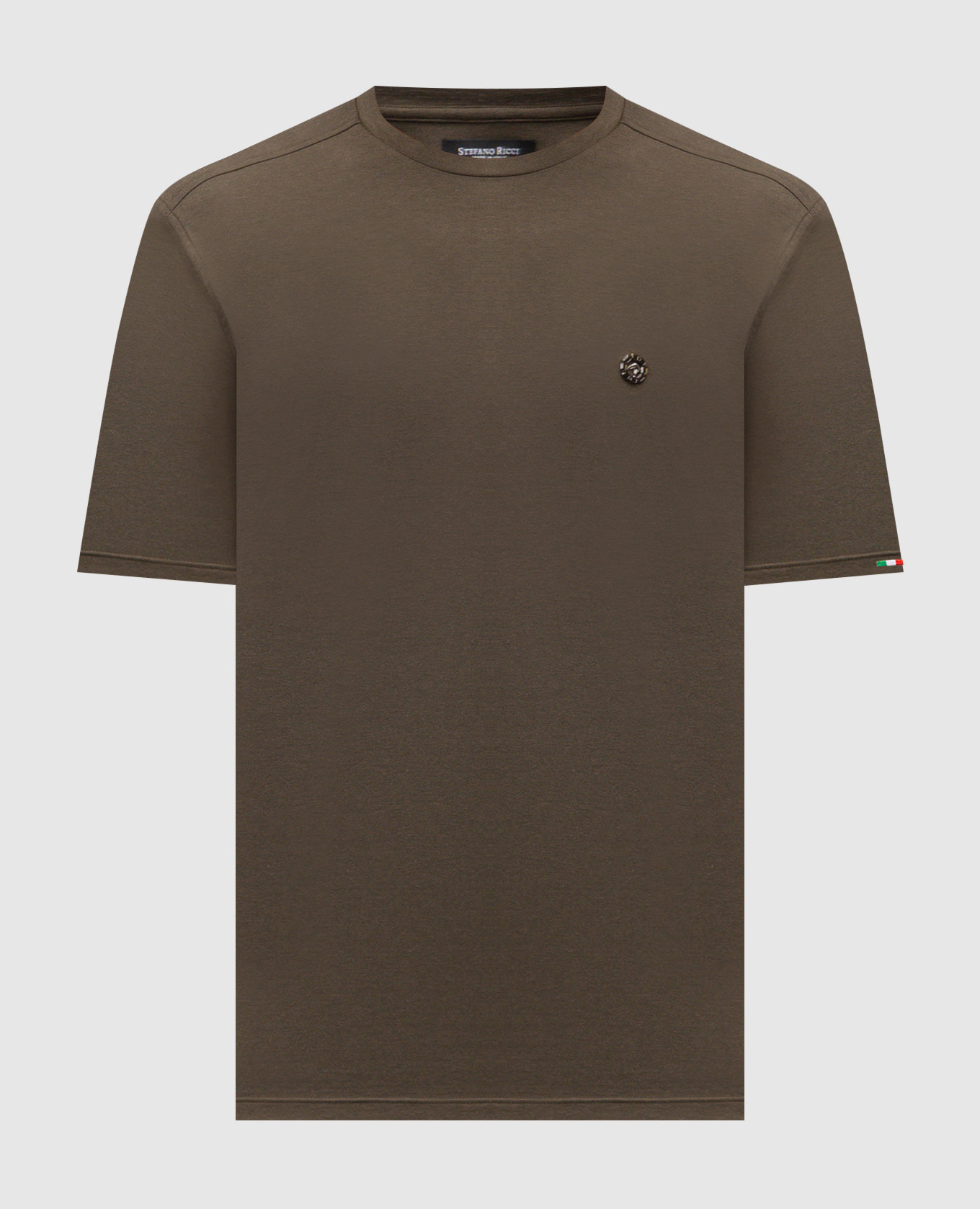 Khaki T-shirt with emblem Stefano Ricci
Khaki T-shirt with emblem Stefano Ricci
