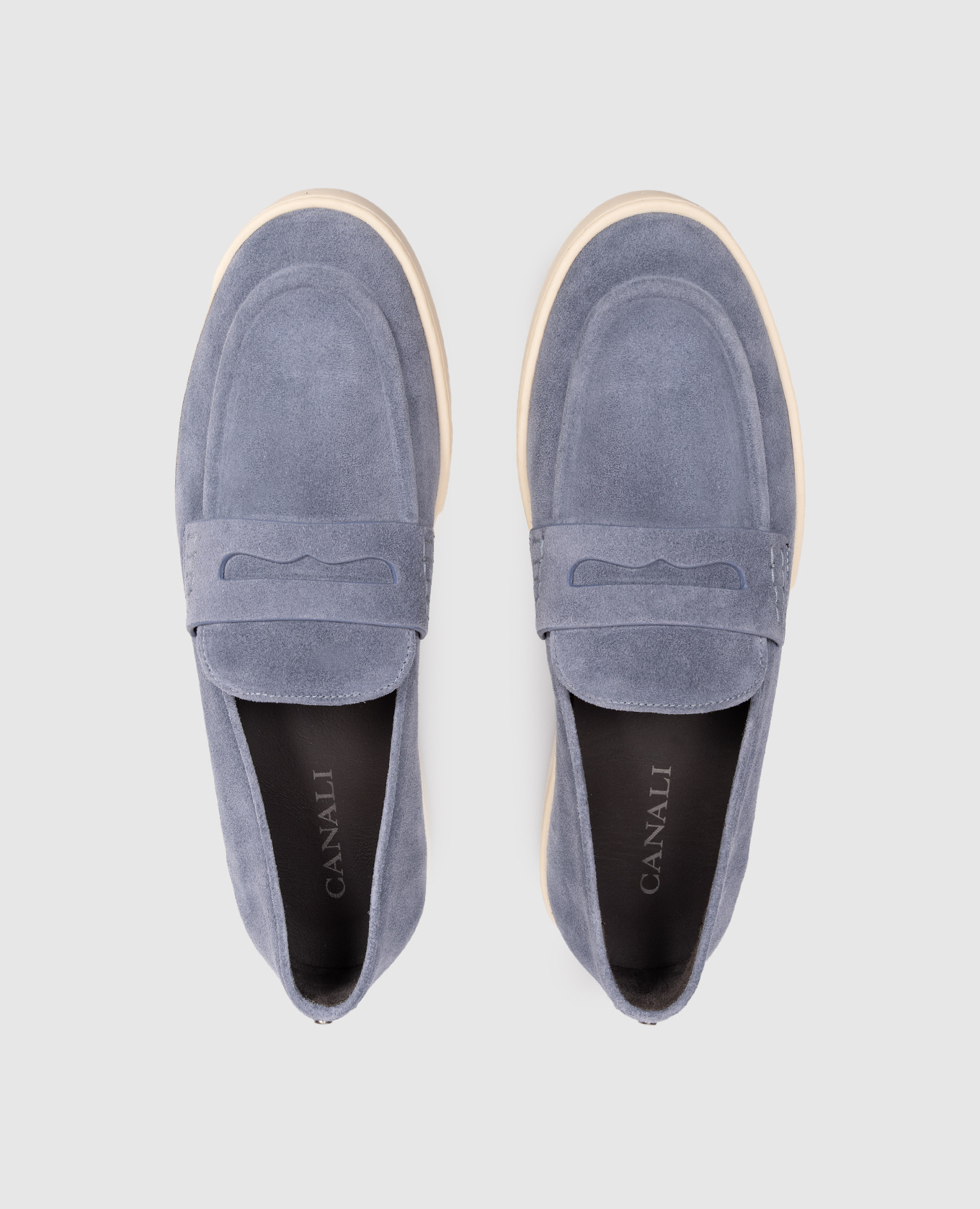 Blue suede loafers Canali, Light blue
Blue suede loafers Canali, Light blue