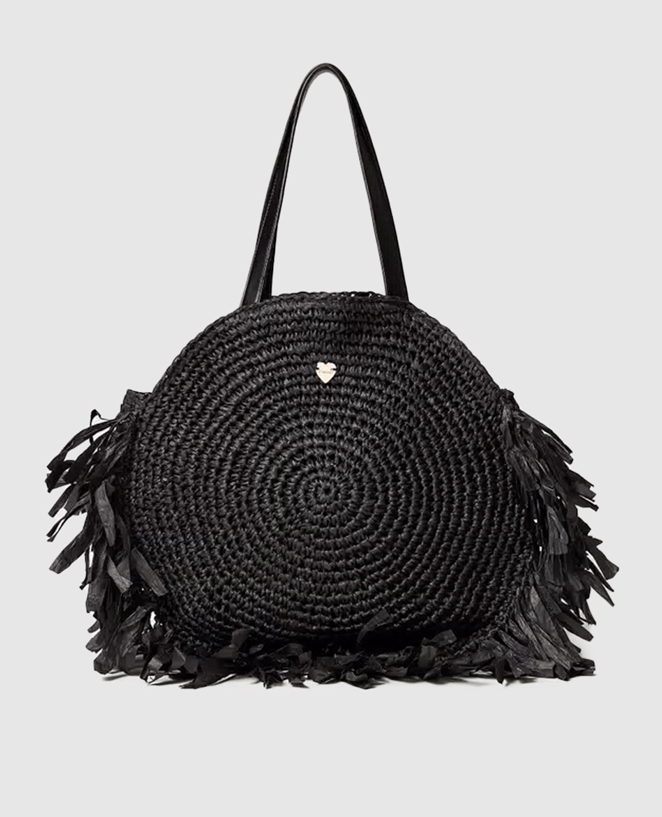 Black woven tote bag with fringe Twinset
Black woven tote bag with fringe Twinset