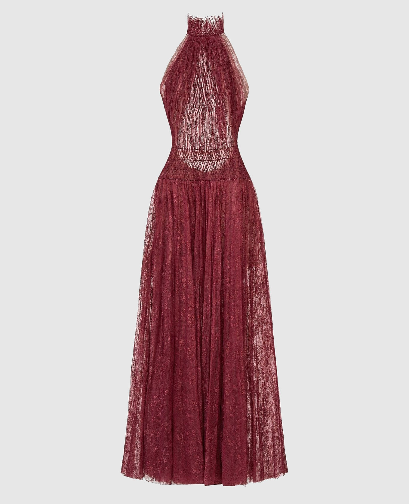 Burgundy lace dress with pleating Montsand
Burgundy lace dress with pleating Montsand