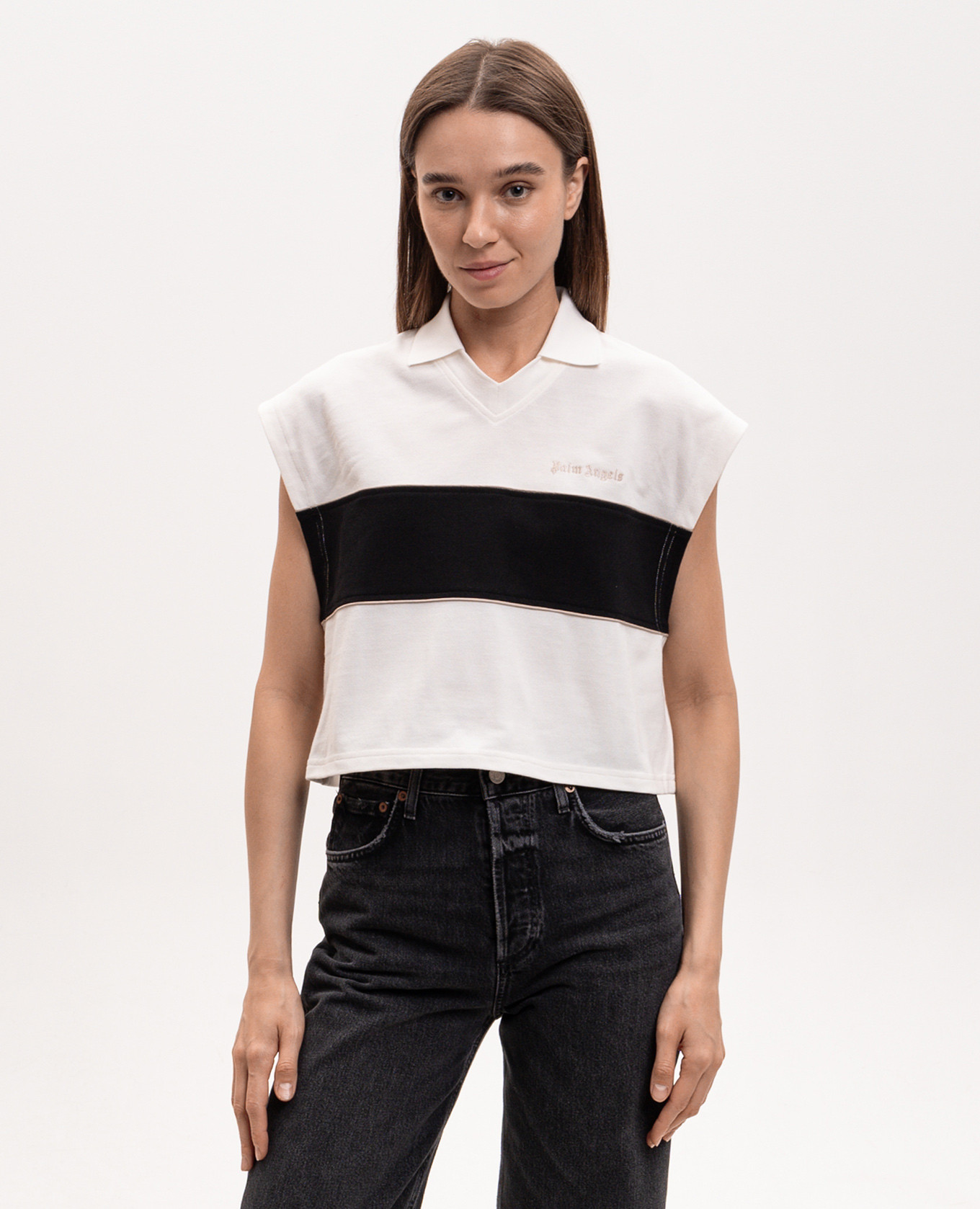 White top with polo collar Palm Angels
White top with polo collar Palm Angels