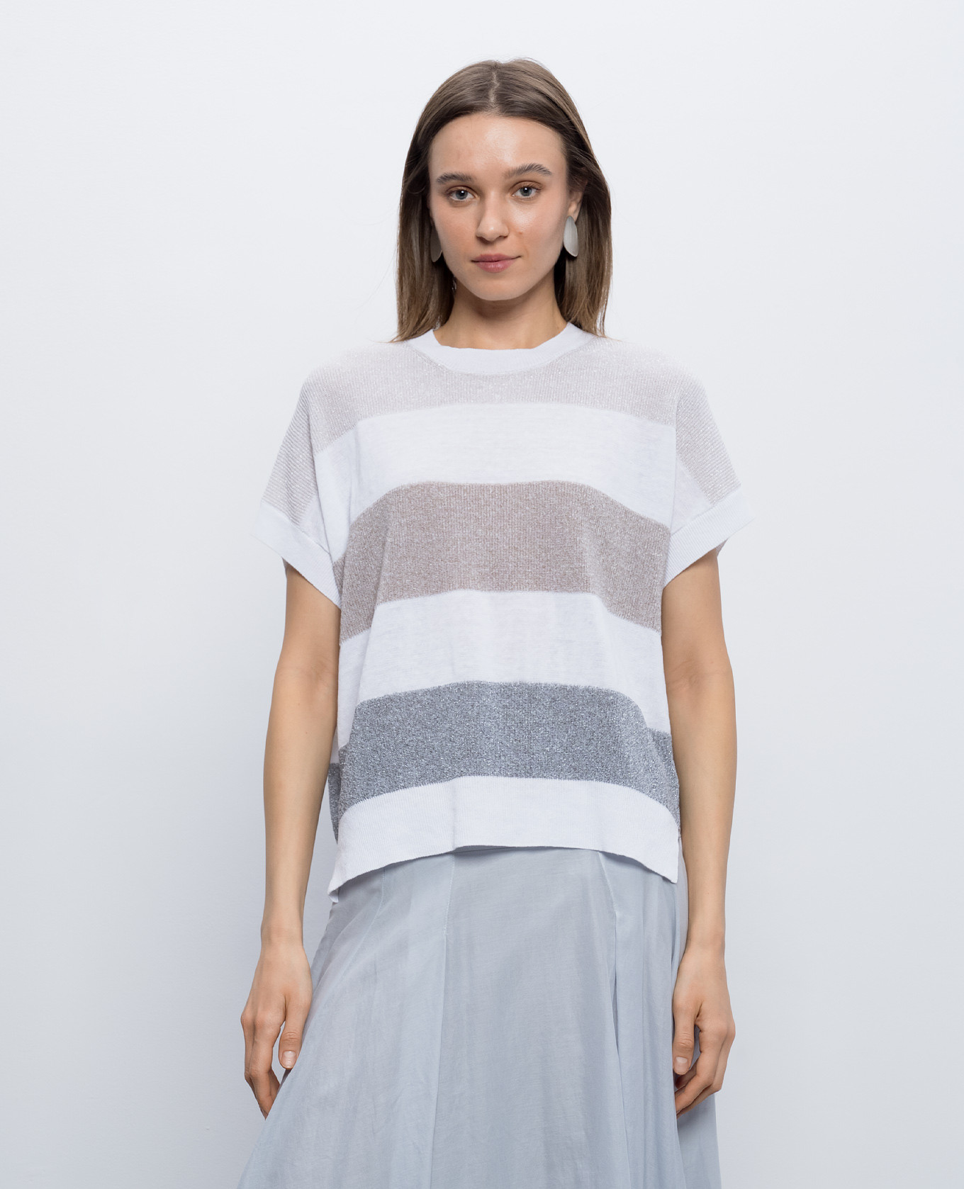 Striped linen top Peserico, White
Striped linen top Peserico, White