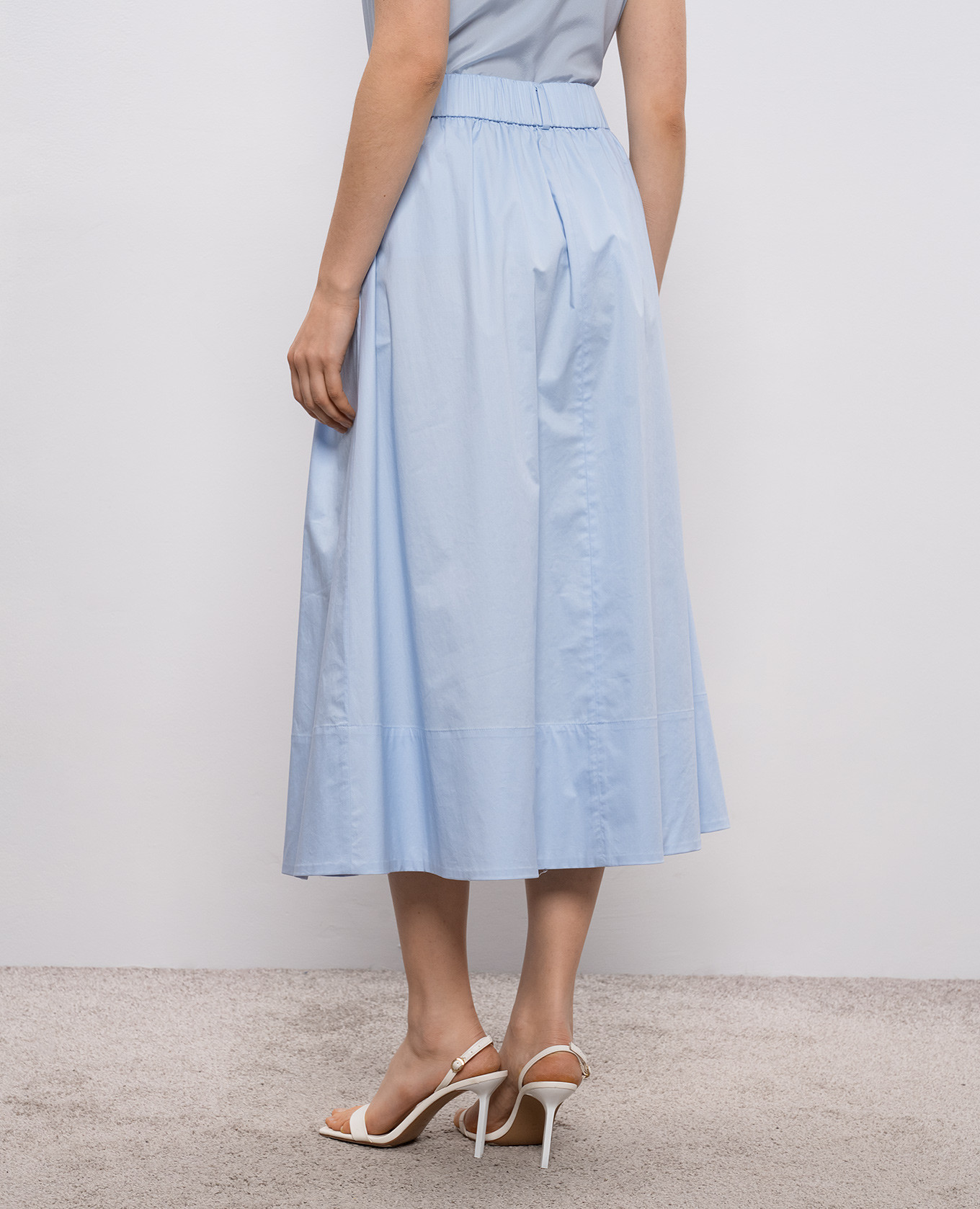 Blue midi skirt with patch Peserico, Light blue
Blue midi skirt with patch Peserico, Light blue