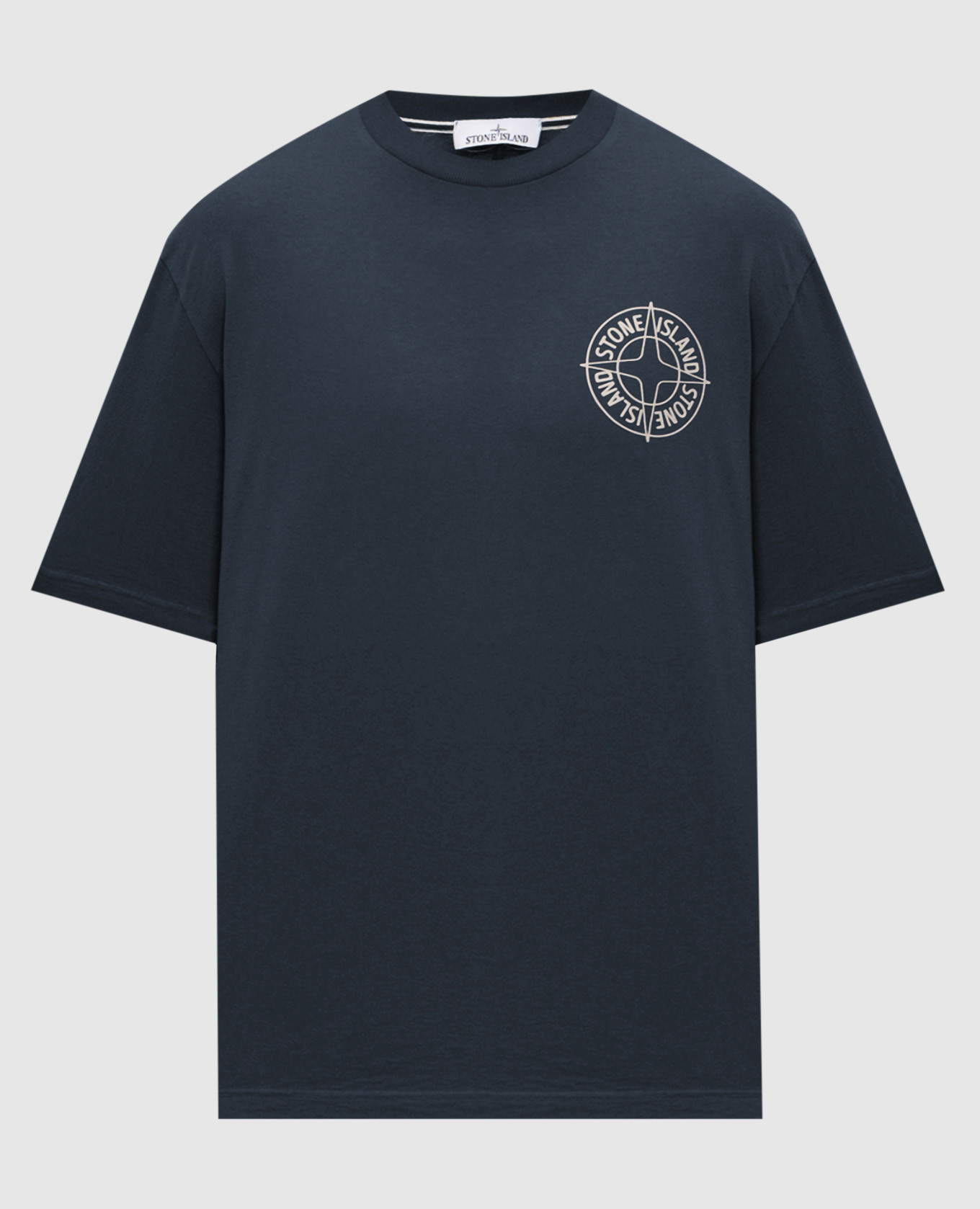 Blue T-shirt with textured print Stone Island
Blue T-shirt with textured print Stone Island