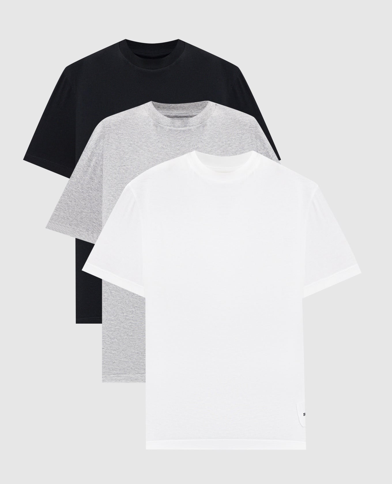Set of straight-cut T-shirts with logo Jil Sander, White
Set of straight-cut T-shirts with logo Jil Sander, White